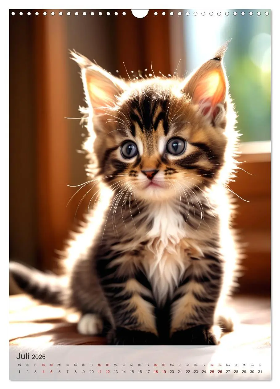 Bild: 9783516273427 | Katzenkinder (Wandkalender 2026 DIN A3 hoch), CALVENDO Monatskalender