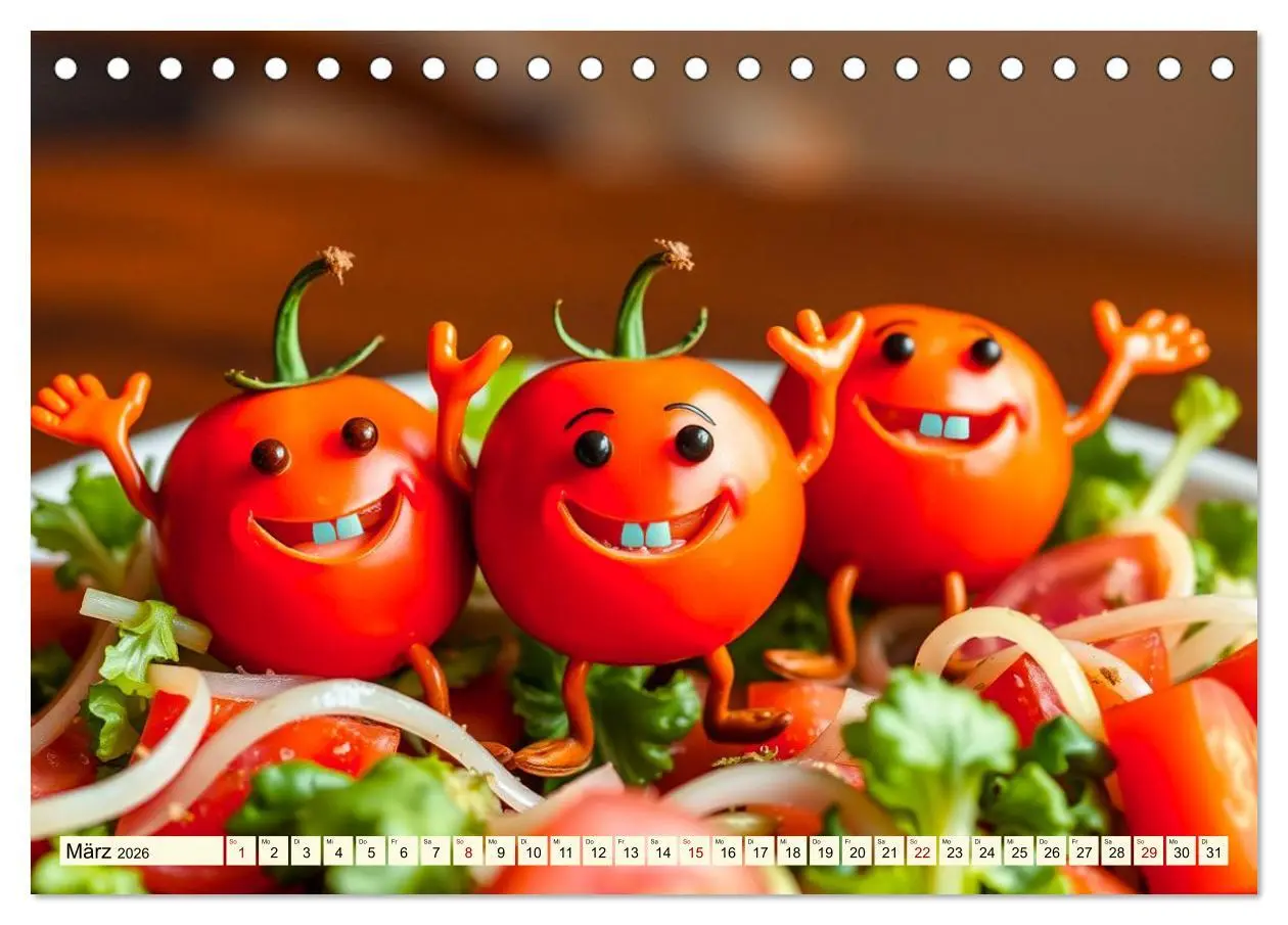 Bild: 9783516413427 | Tanzendes Obst und Gemüse (Tischkalender 2026 DIN A5 quer),...