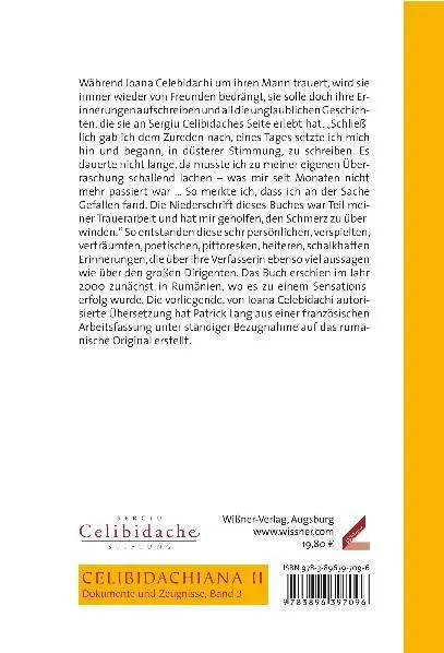 Rückseite: 9783990943427 | Sergiu, einmal anders | Meine Erinnerungen an Celibidache | Buch