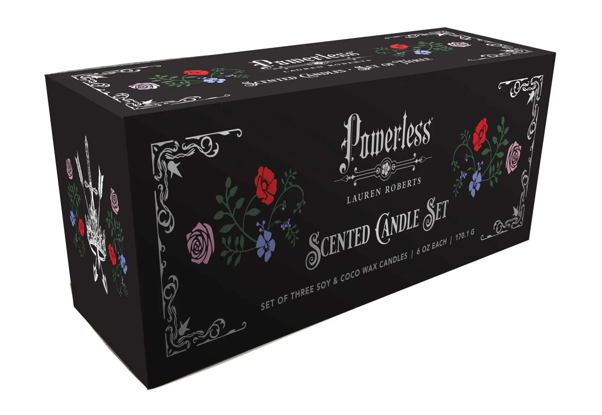 Cover: 9798337403427 | Lauren Roberts: Powerless Trilogy Scented Glass Candle Set (Set of 3)