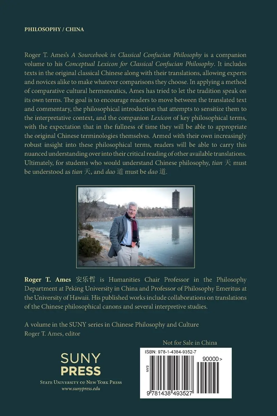 Rückseite: 9781438493527 | A Sourcebook in Classical Confucian Philosophy | Roger T. Ames | Buch