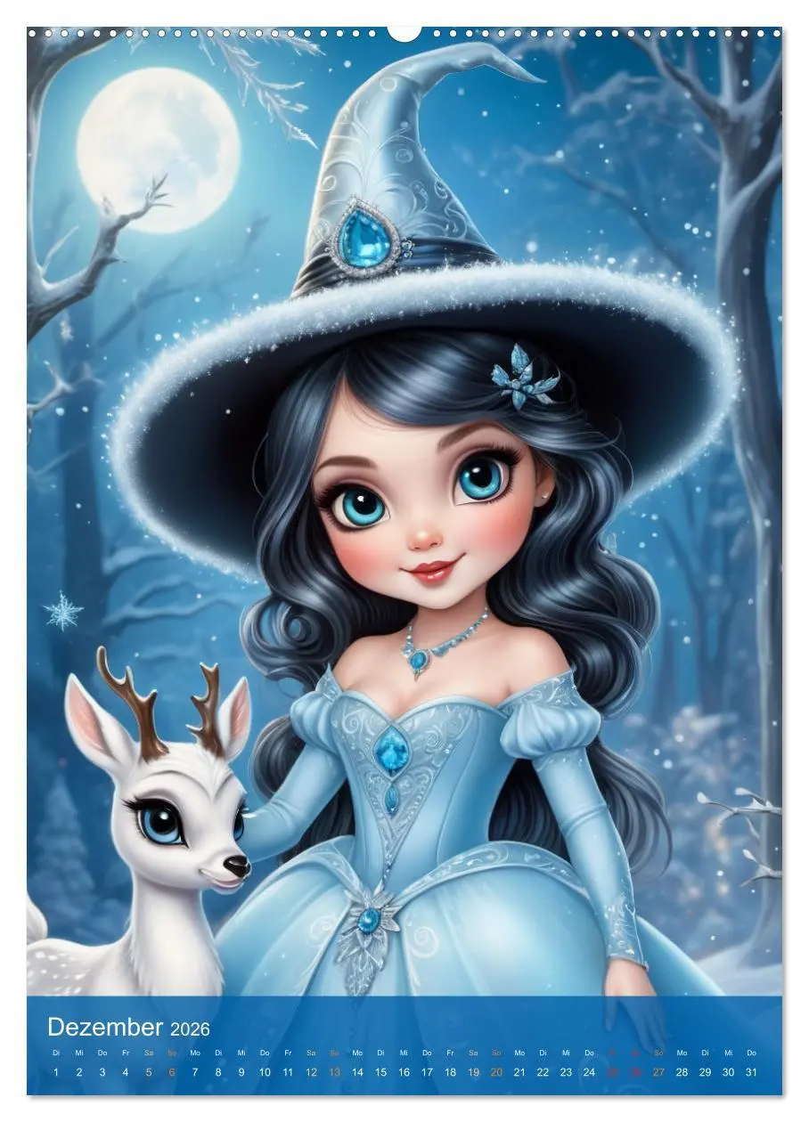 Bild: 9783516263527 | Niedliche Wetter Hexen (Wandkalender 2026 DIN A2 hoch), CALVENDO...