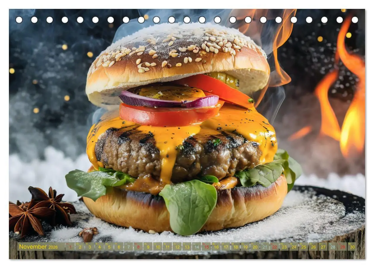 Bild: 9783457473627 | Unsere Burger Deluxe (Tischkalender 2026 DIN A5 quer), CALVENDO...