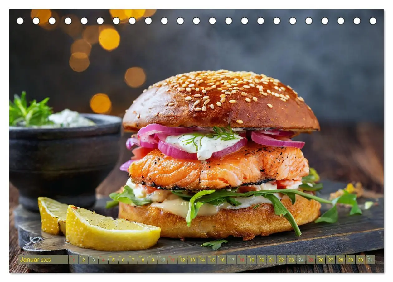 Bild: 9783457473627 | Unsere Burger Deluxe (Tischkalender 2026 DIN A5 quer), CALVENDO...