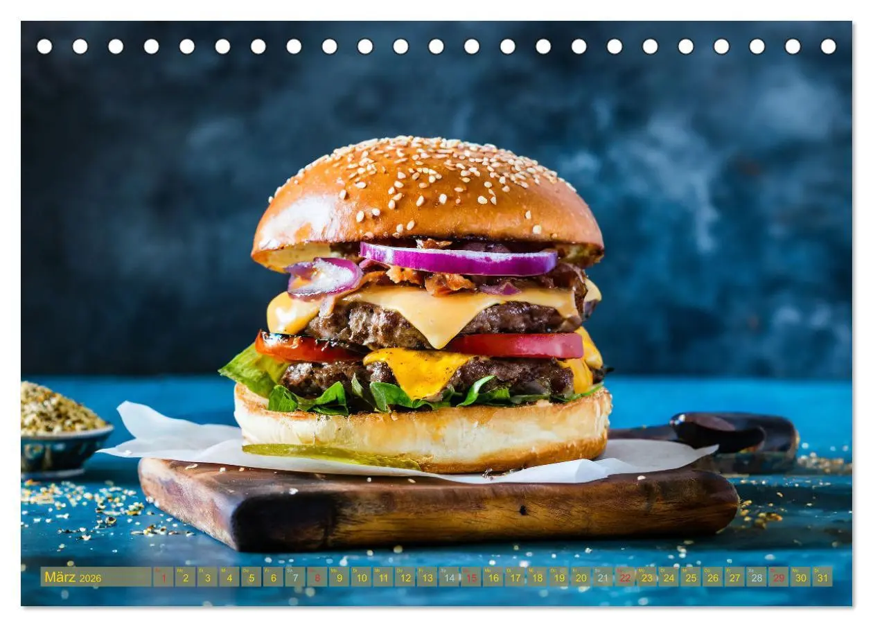Bild: 9783457473627 | Unsere Burger Deluxe (Tischkalender 2026 DIN A5 quer), CALVENDO...