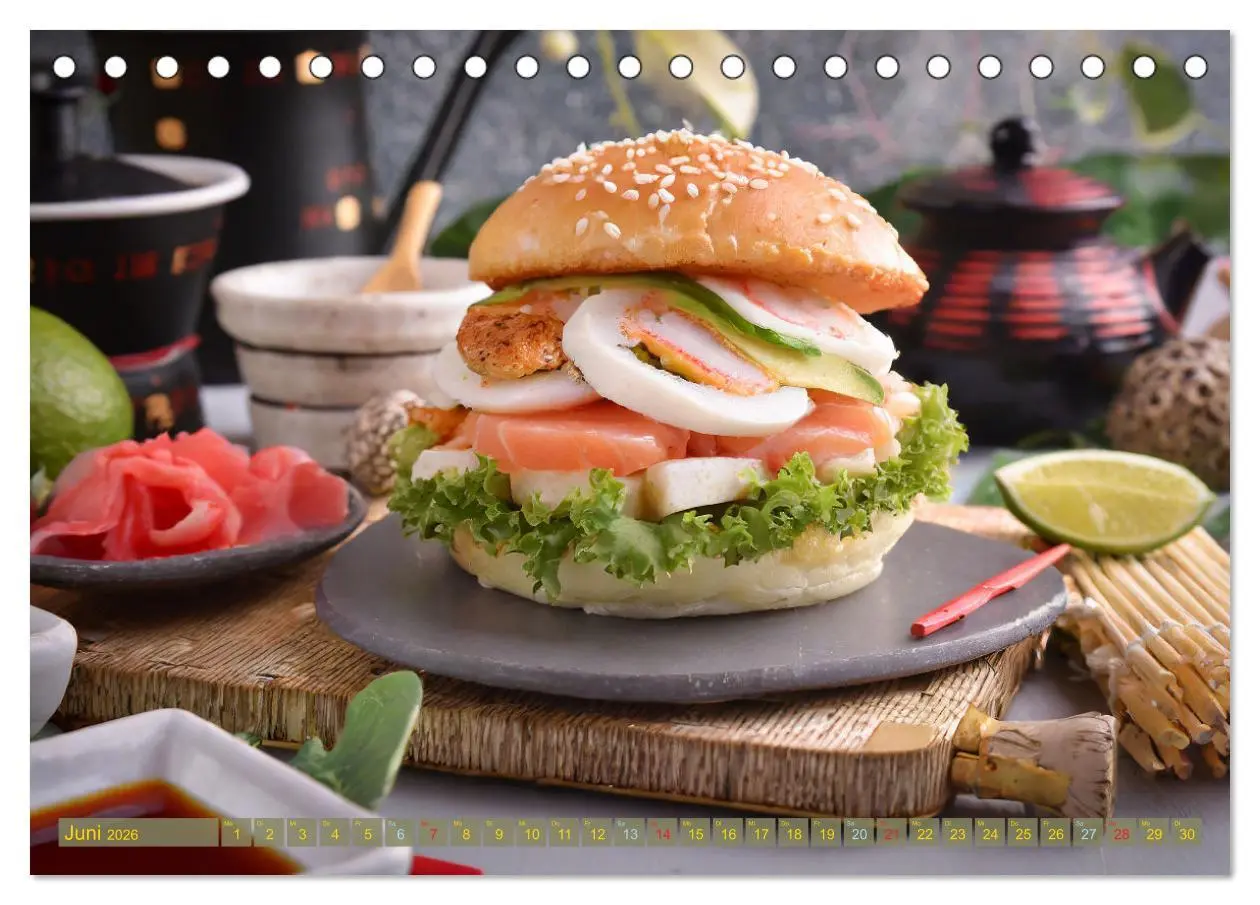 Bild: 9783457473627 | Unsere Burger Deluxe (Tischkalender 2026 DIN A5 quer), CALVENDO...