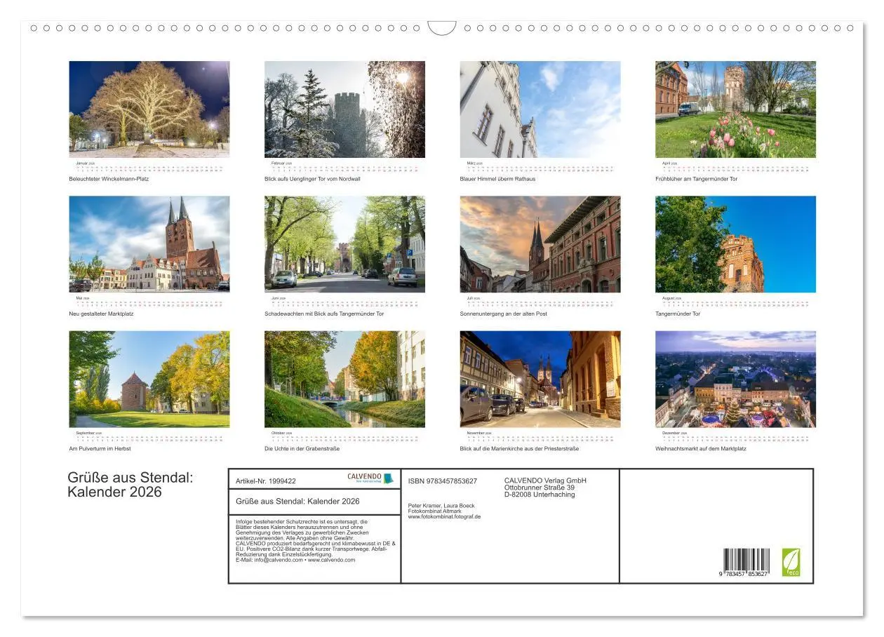 Bild: 9783457853627 | Grüße aus Stendal: Kalender 2026 (Wandkalender 2026 DIN A2 quer),...