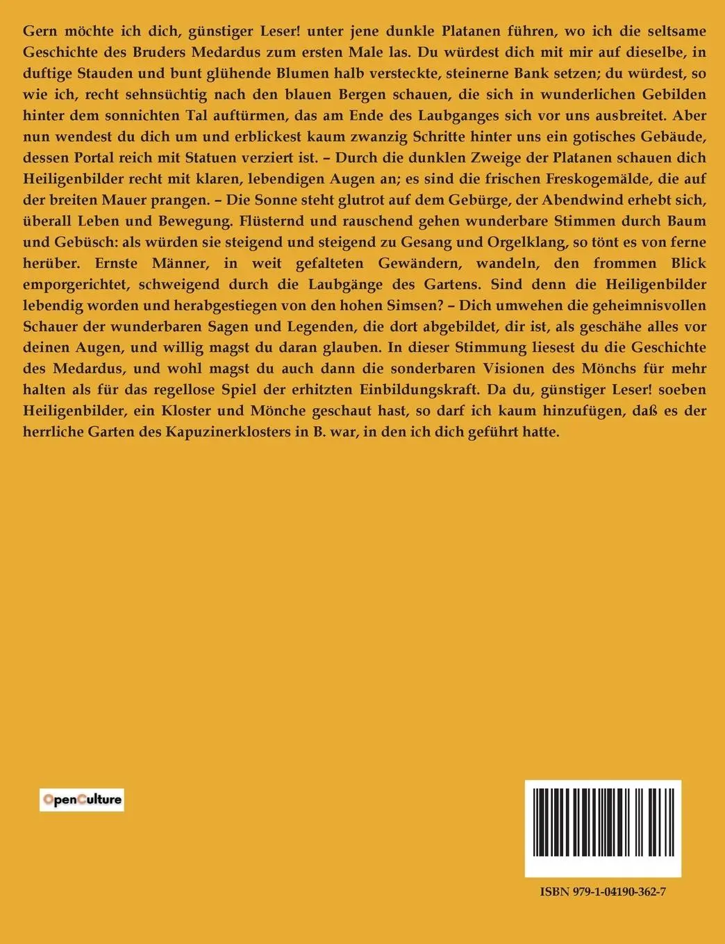Rückseite: 9791041903627 | DIE ELIXIERE DES TEUFELS | E. T. A. Hoffmann | Taschenbuch | 170 S.