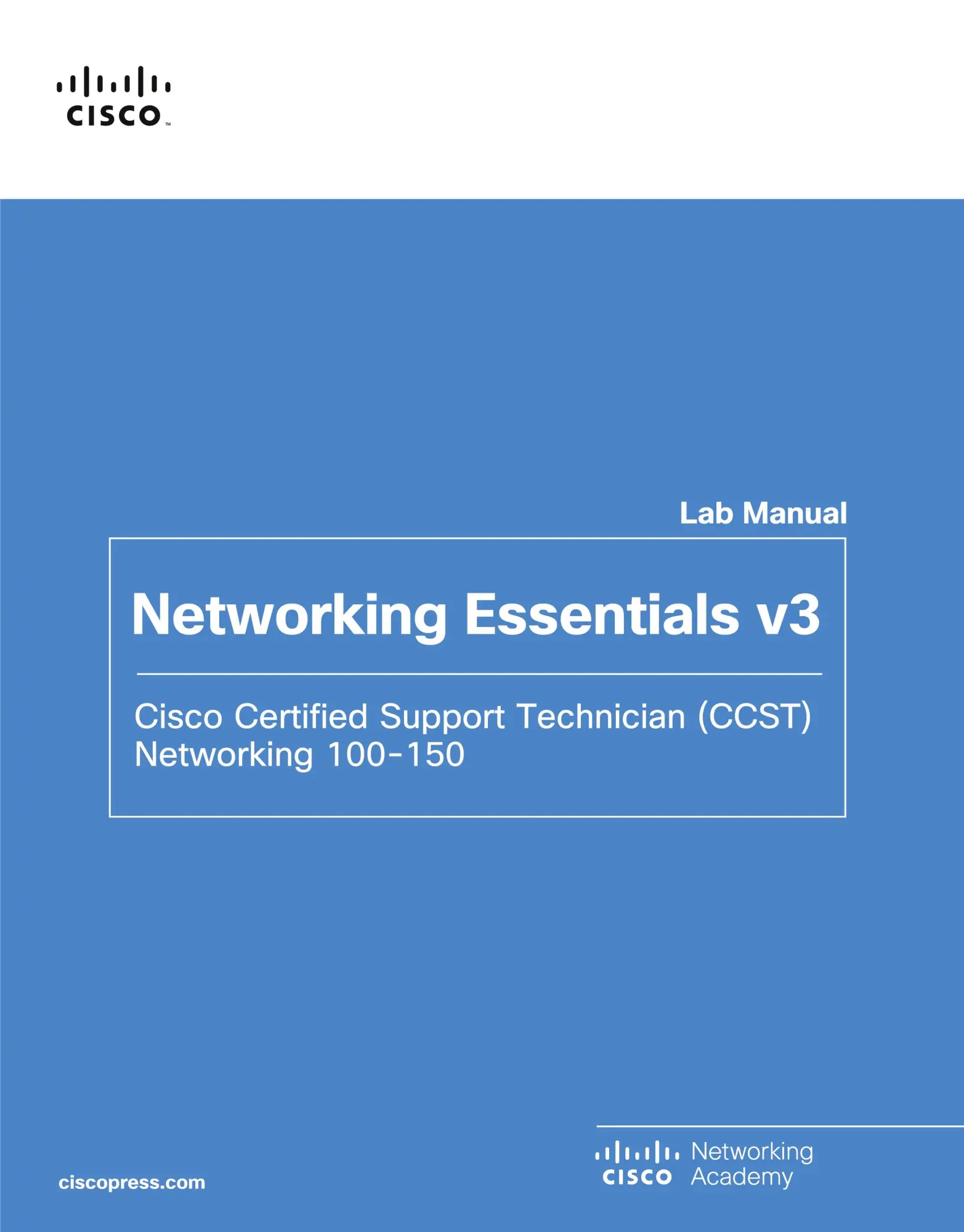Cover: 9780138293727 | Networking Essentials Lab Manual v3: Cisco Certified Support...