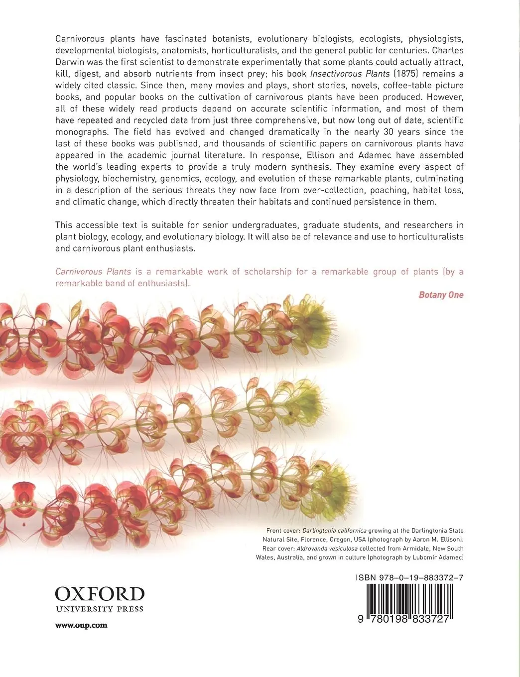 Rückseite: 9780198833727 | Carnivorous Plants | Physiology, Ecology, and Evolution | Taschenbuch