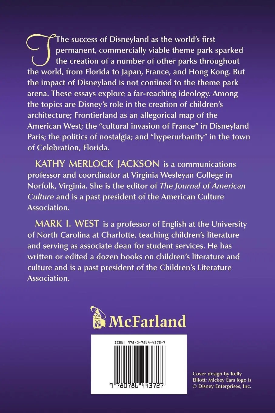 Rückseite: 9780786443727 | Disneyland and Culture | Essays on the Parks and Their Influence