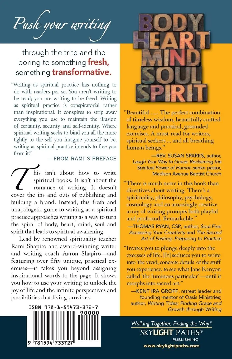 Rückseite: 9781594733727 | Writing-The Sacred Art | Beyond the Page to Spiritual Practice | Buch