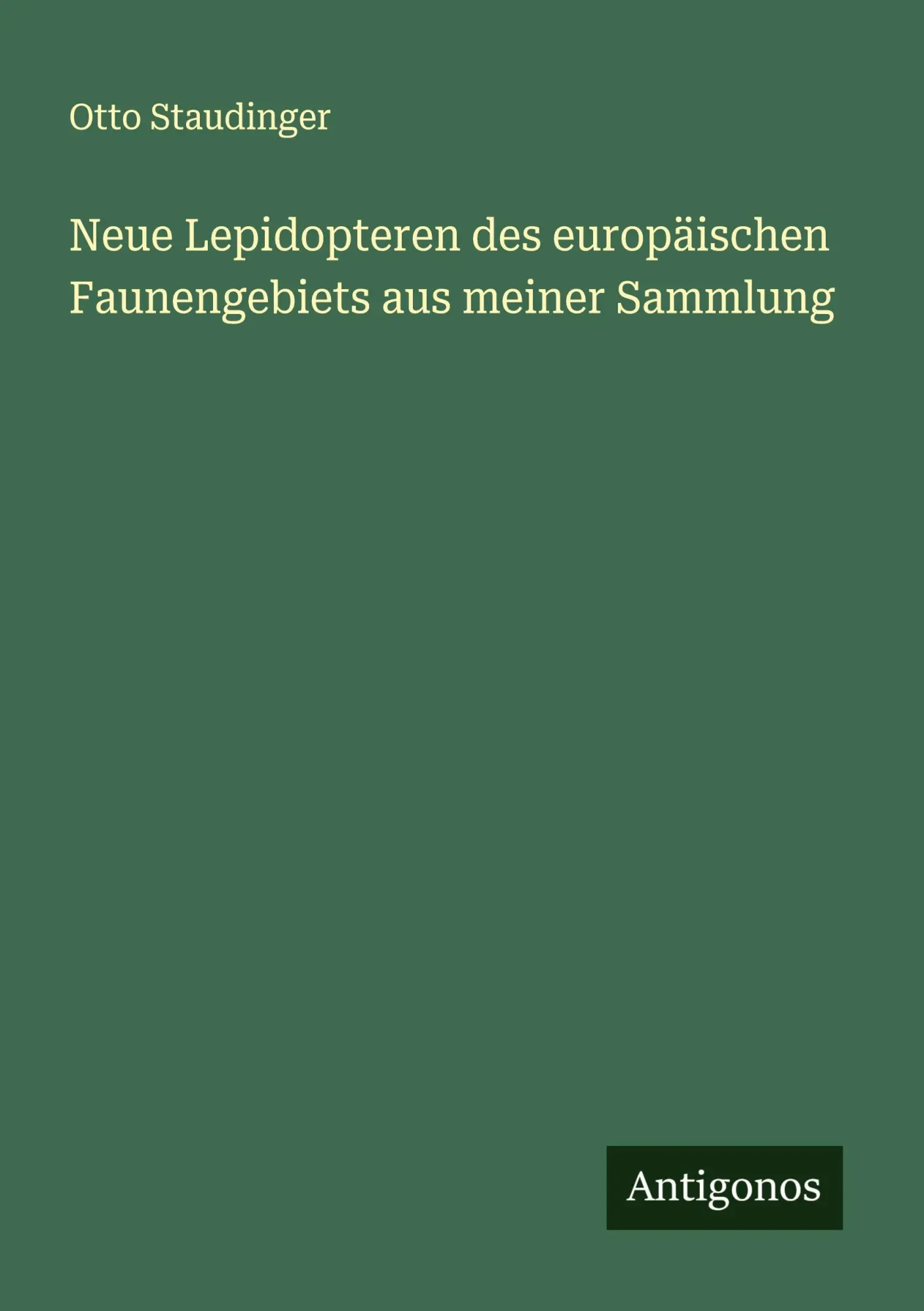 Neue Lepidopteren des europäischen Faunengebiets aus meiner Sammlung