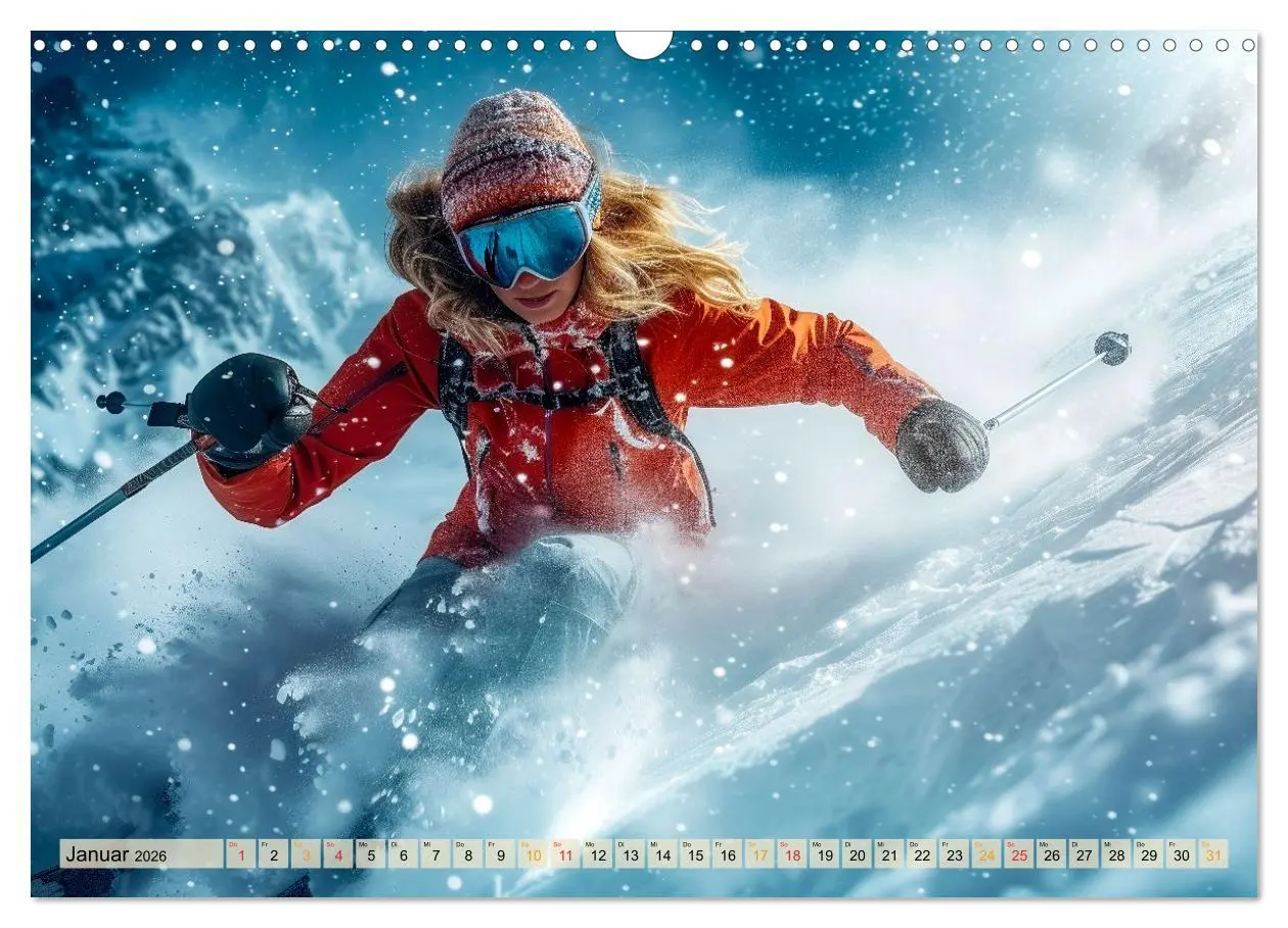 Bild: 9783457463727 | Skifahren - tolle Momente (Wandkalender 2026 DIN A3 quer), CALVENDO...