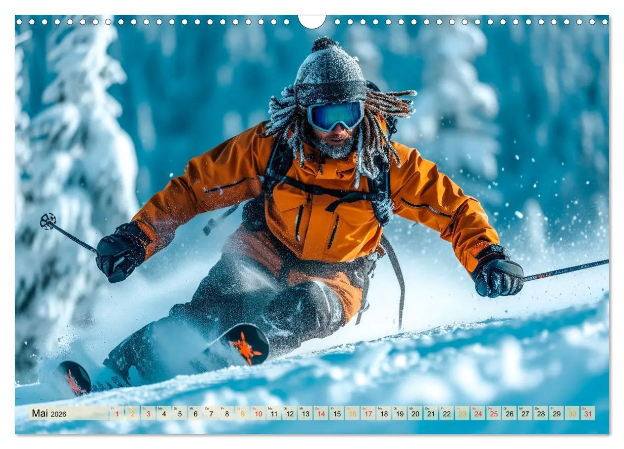 Bild: 9783457463727 | Skifahren - tolle Momente (Wandkalender 2026 DIN A3 quer), CALVENDO...