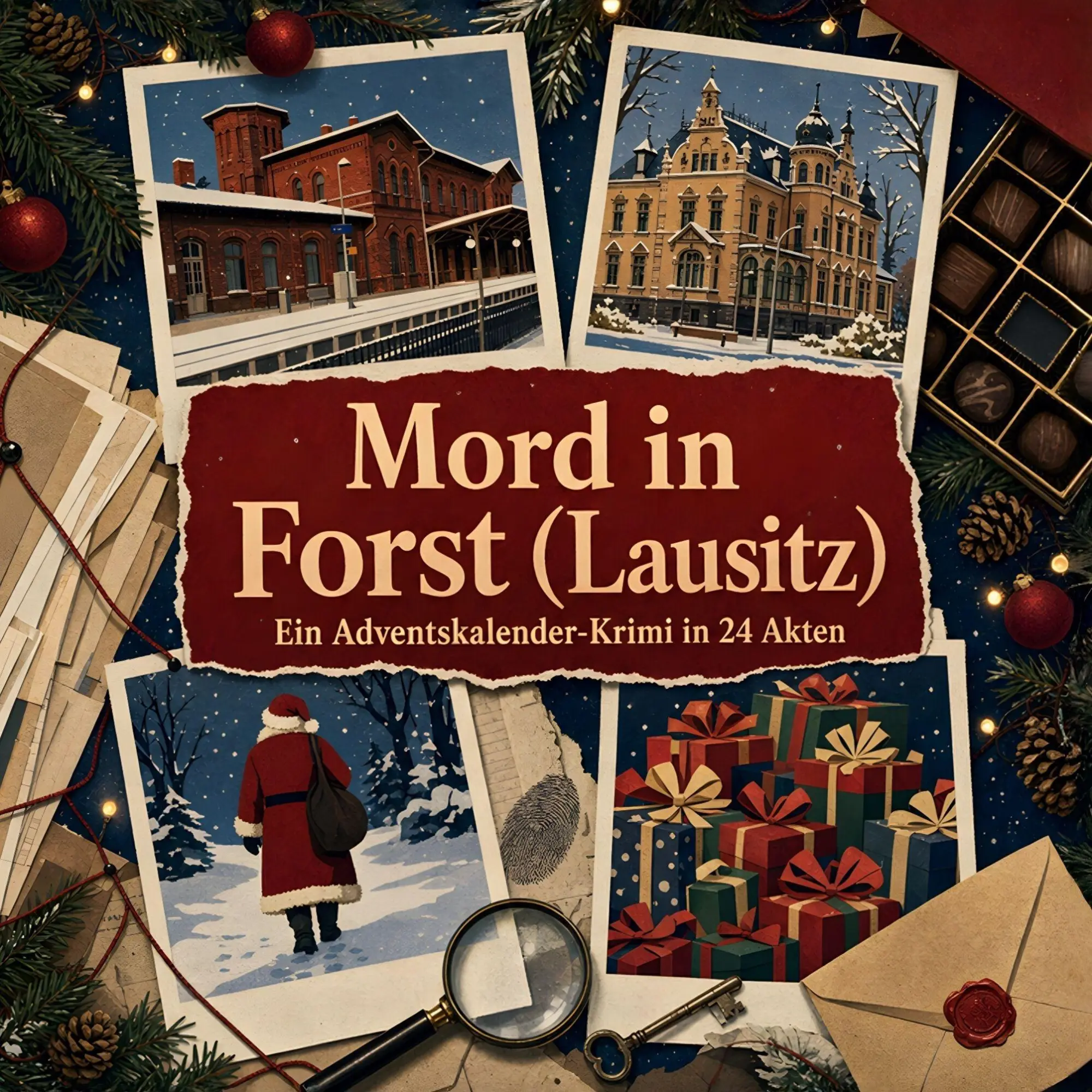 Cover: 9783696123727 | Mord in Forst (Lausitz) | Ein Adventskalender-Krimi in 24 Akten | Buch