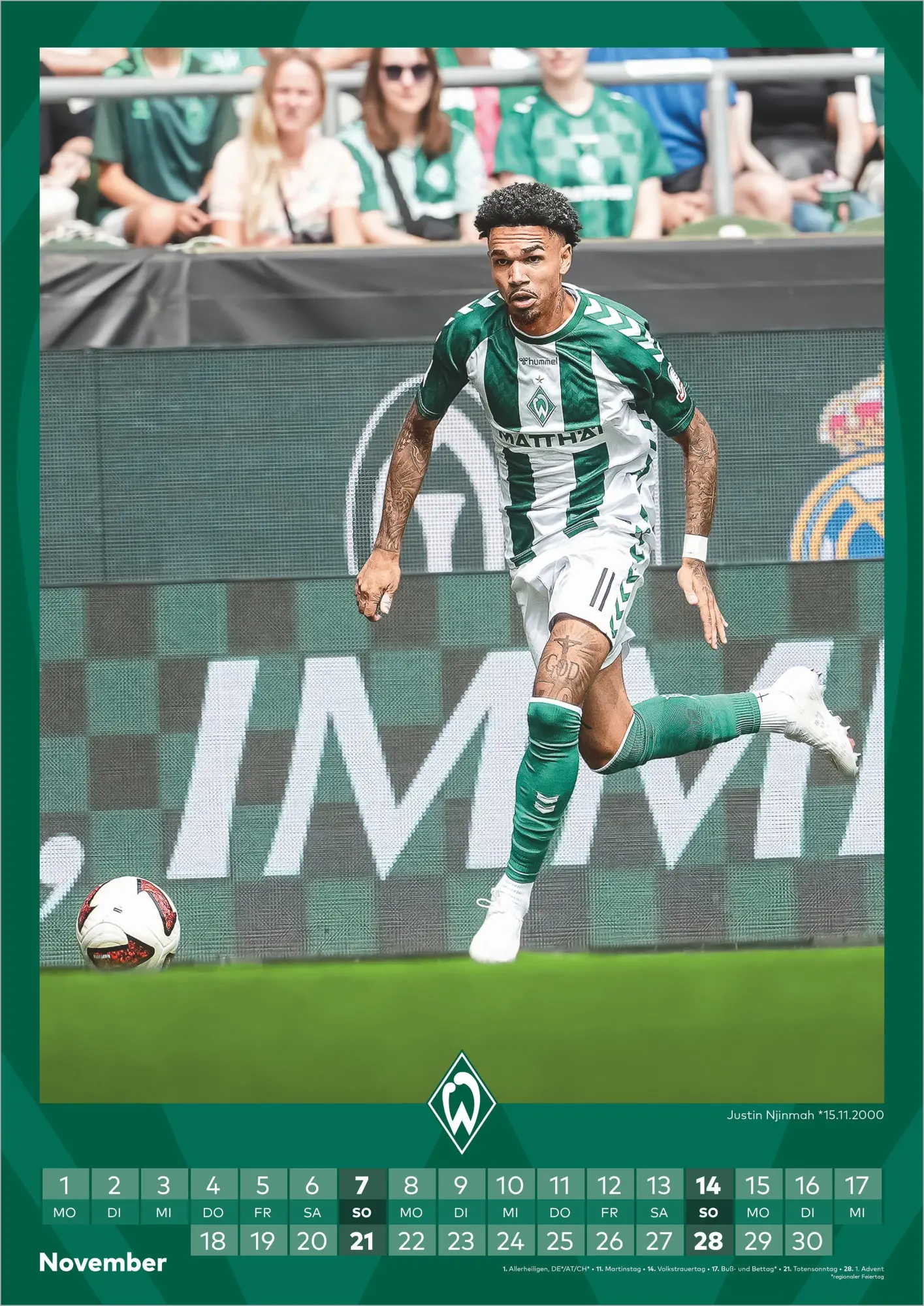 Bild: 4069095013827 | Werder Bremen 2027 | Neumann Verlage GmbH &amp; Co KG | Kalender | 14 S.