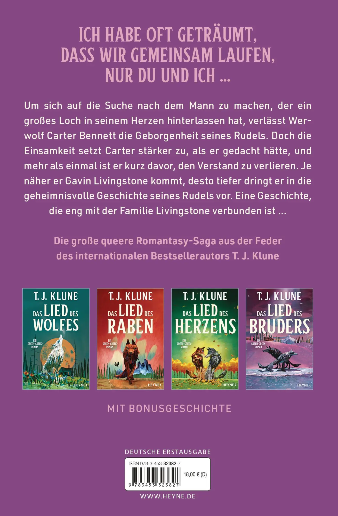Bild: 9783453323827 | Das Lied des Bruders | Ein Green-Creek-Roman | T. J. Klune | Buch