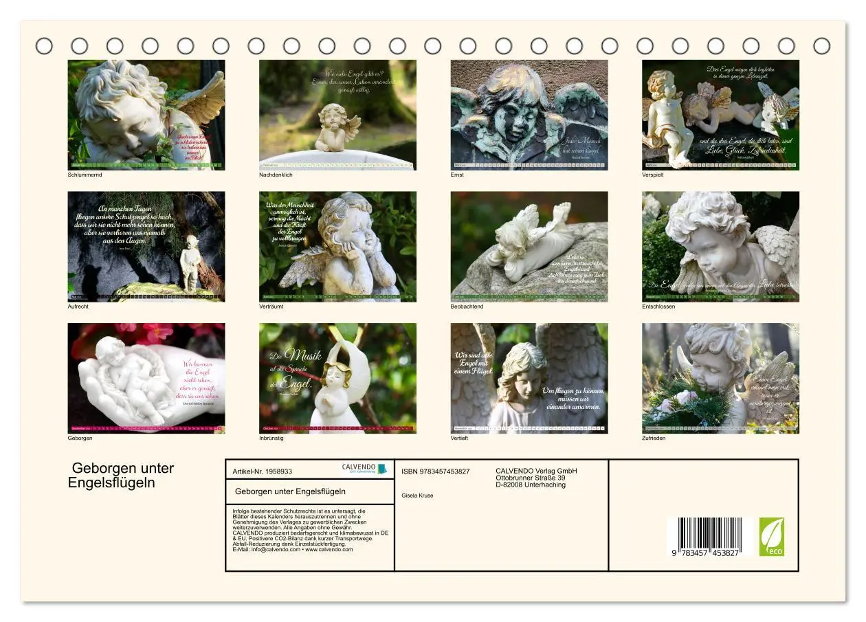 Bild: 9783457453827 | Geborgen unter Engelsflügeln (Tischkalender 2026 DIN A5 quer),...