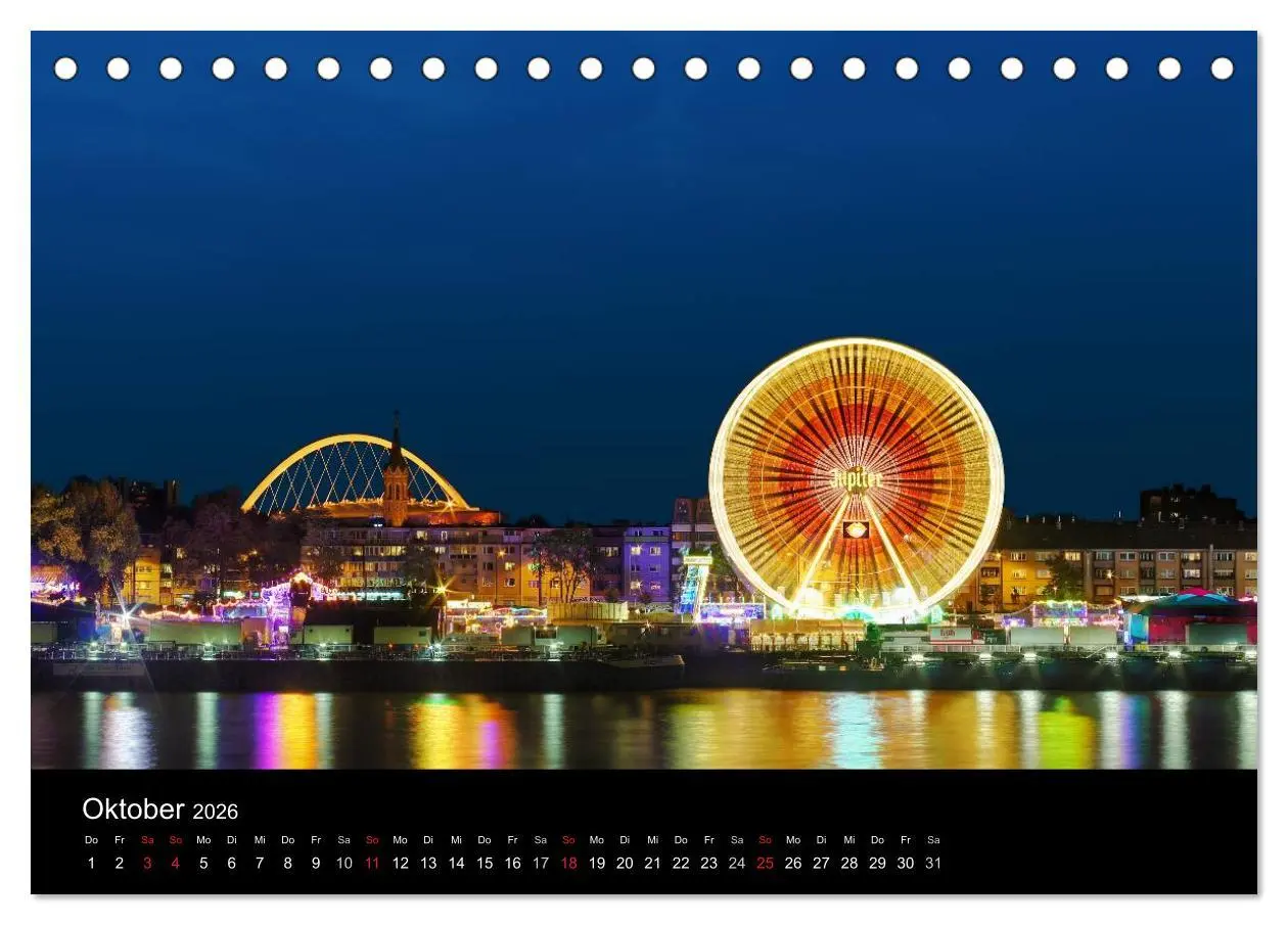 Bild: 9783516163827 | köln dunkel bunt - Die Stadt in anderem Licht! (Tischkalender 2026...