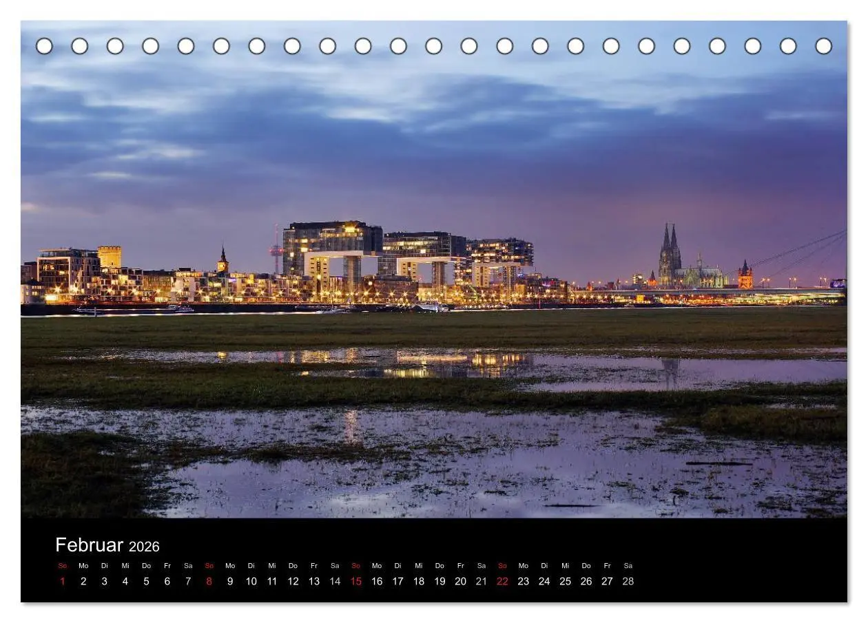 Bild: 9783516163827 | köln dunkel bunt - Die Stadt in anderem Licht! (Tischkalender 2026...