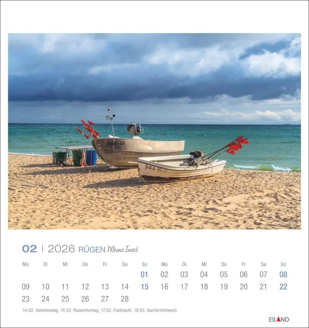 Bild: 9783964023827 | Rügen Postkartenkalender 2026 - Meine Insel | Eiland | Kalender | 2026