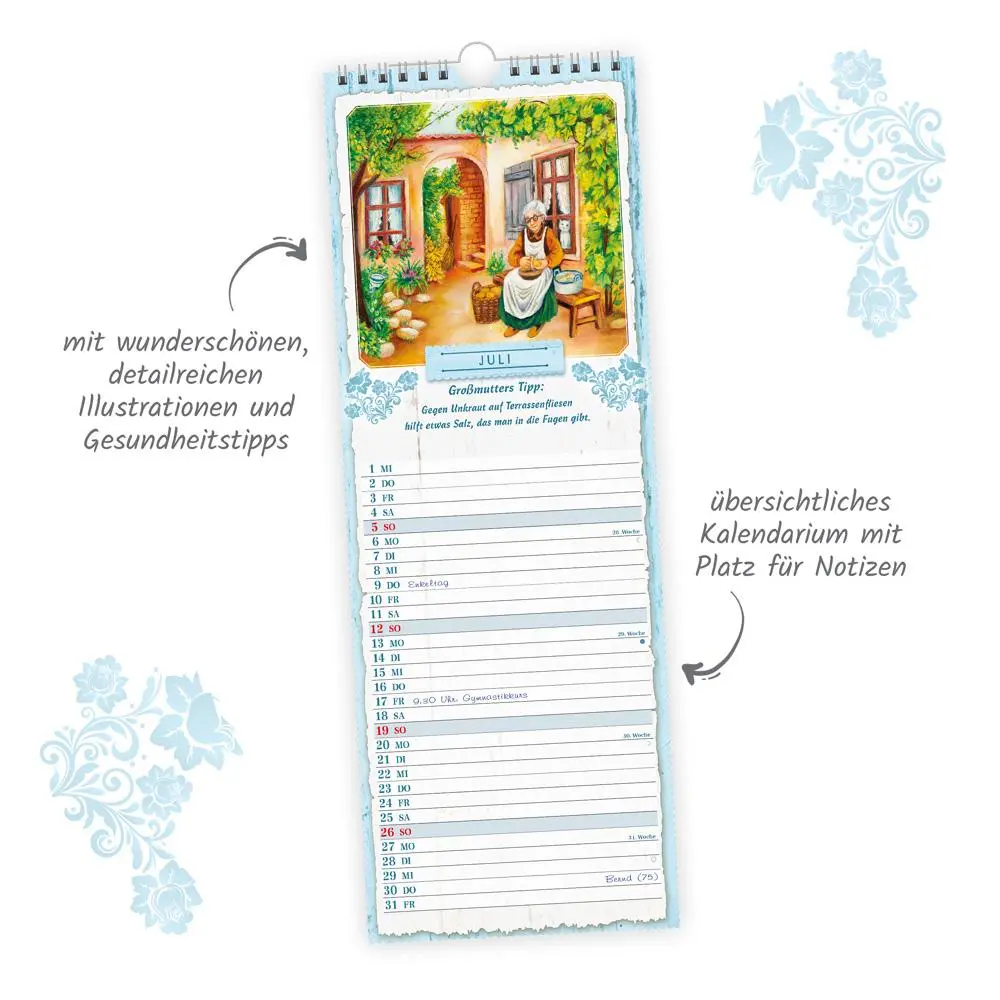 Bild: 9783988023827 | Trötsch Maxi-Streifenkalender Großmutters Küche 2026 | Wandkalender