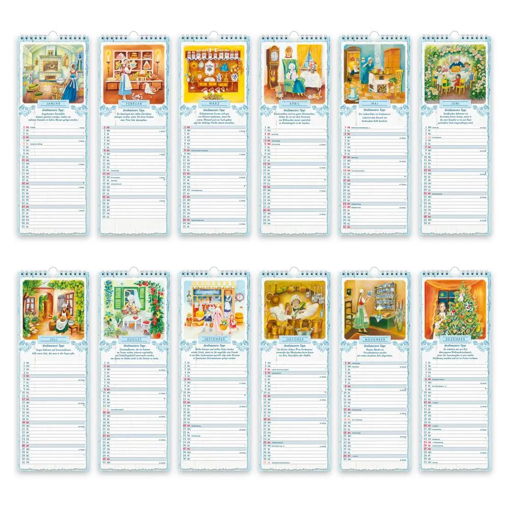 Bild: 9783988023827 | Trötsch Maxi-Streifenkalender Großmutters Küche 2026 | Wandkalender