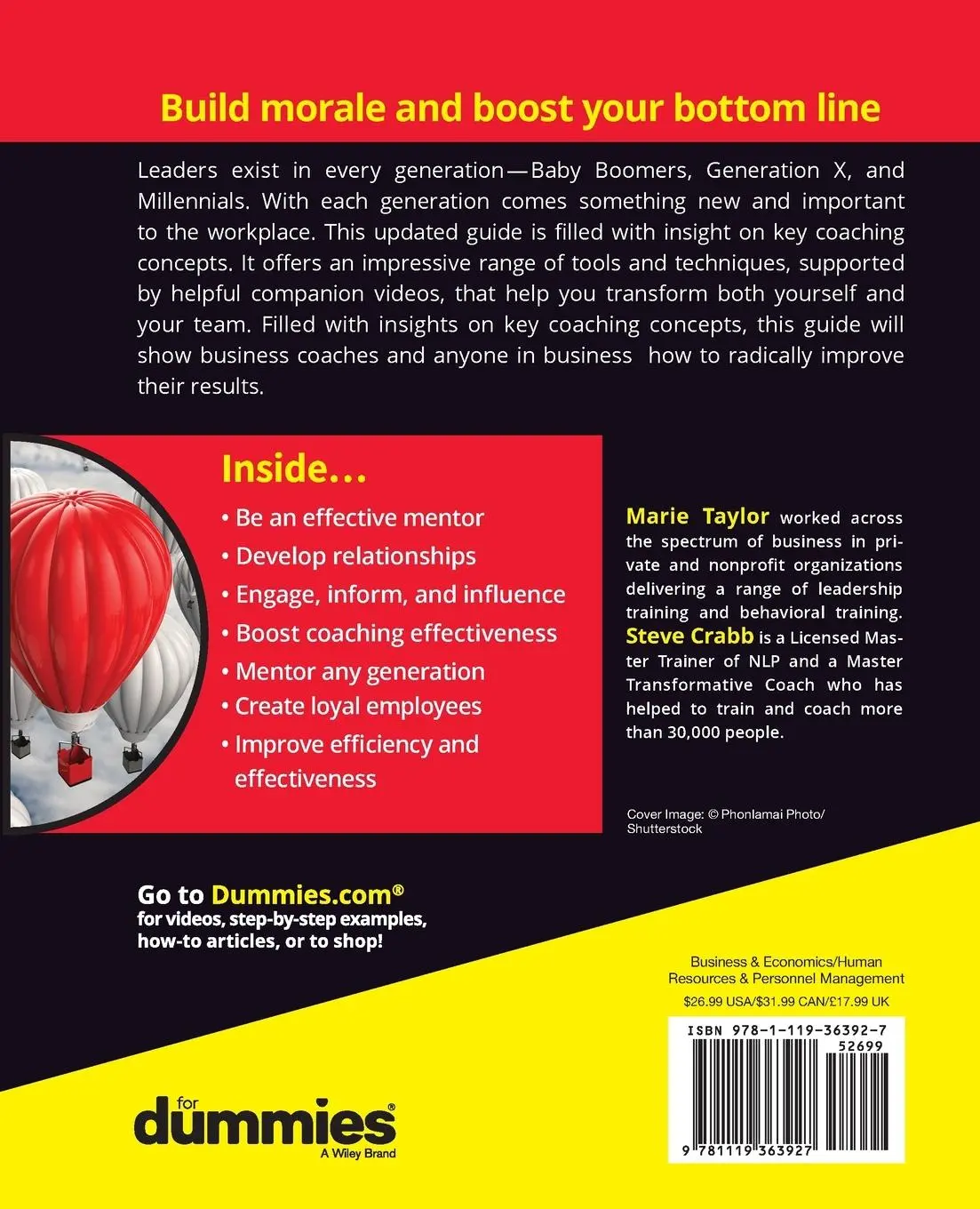 Rückseite: 9781119363927 | Business Coaching &amp; Mentoring for Dummies | Marie Taylor (u. a.)