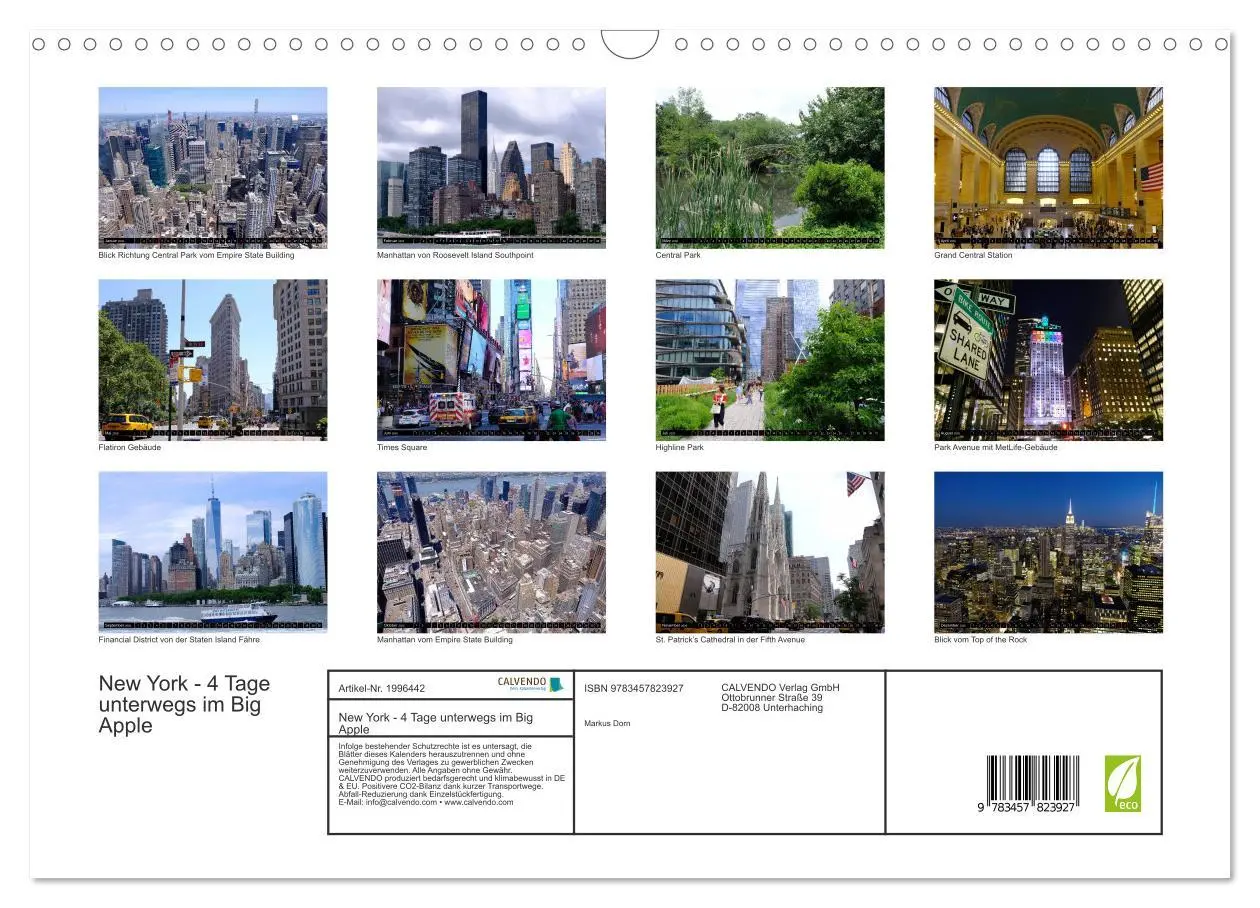 Bild: 9783457823927 | New York - 4 Tage unterwegs im Big Apple (Wandkalender 2026 DIN A3...