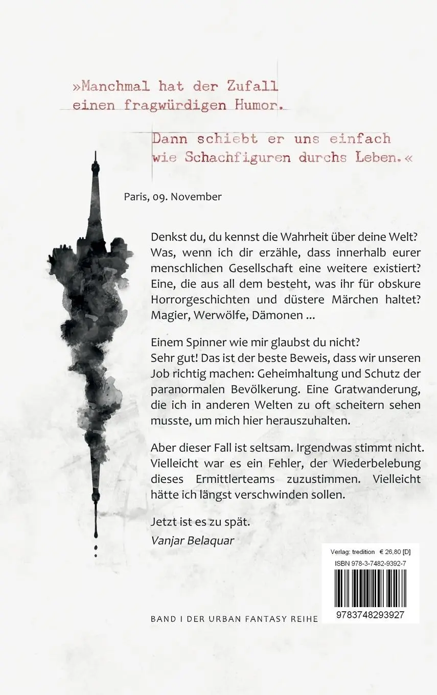 Rückseite: 9783748293927 | Narrenlauf | WeltenWechsler Akten Band 1 | Carolin Summer | Buch