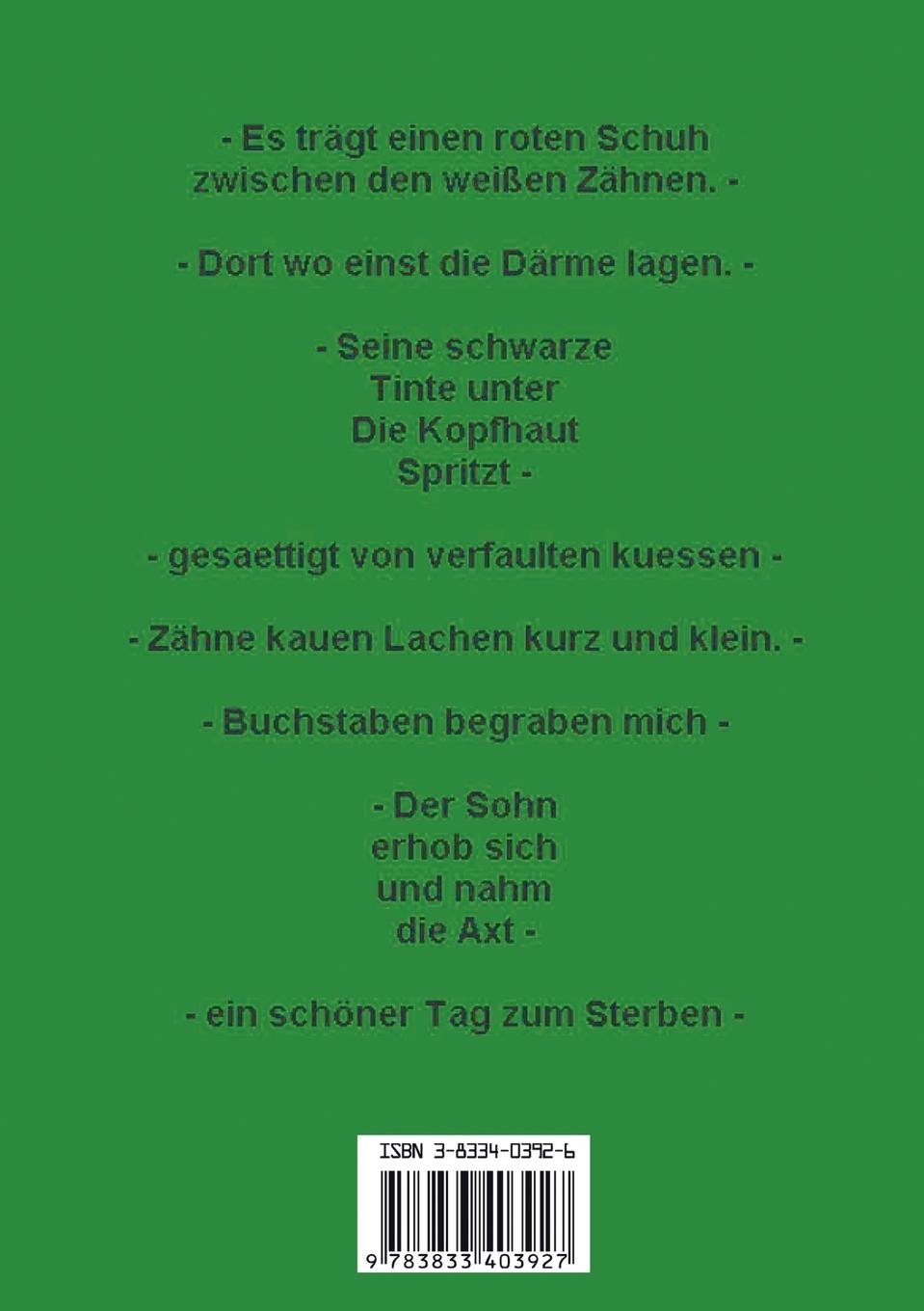 Rückseite: 9783833403927 | Lyrik 2000 S | Lyrische Morde | Anthologie | Taschenbuch | 104 S.