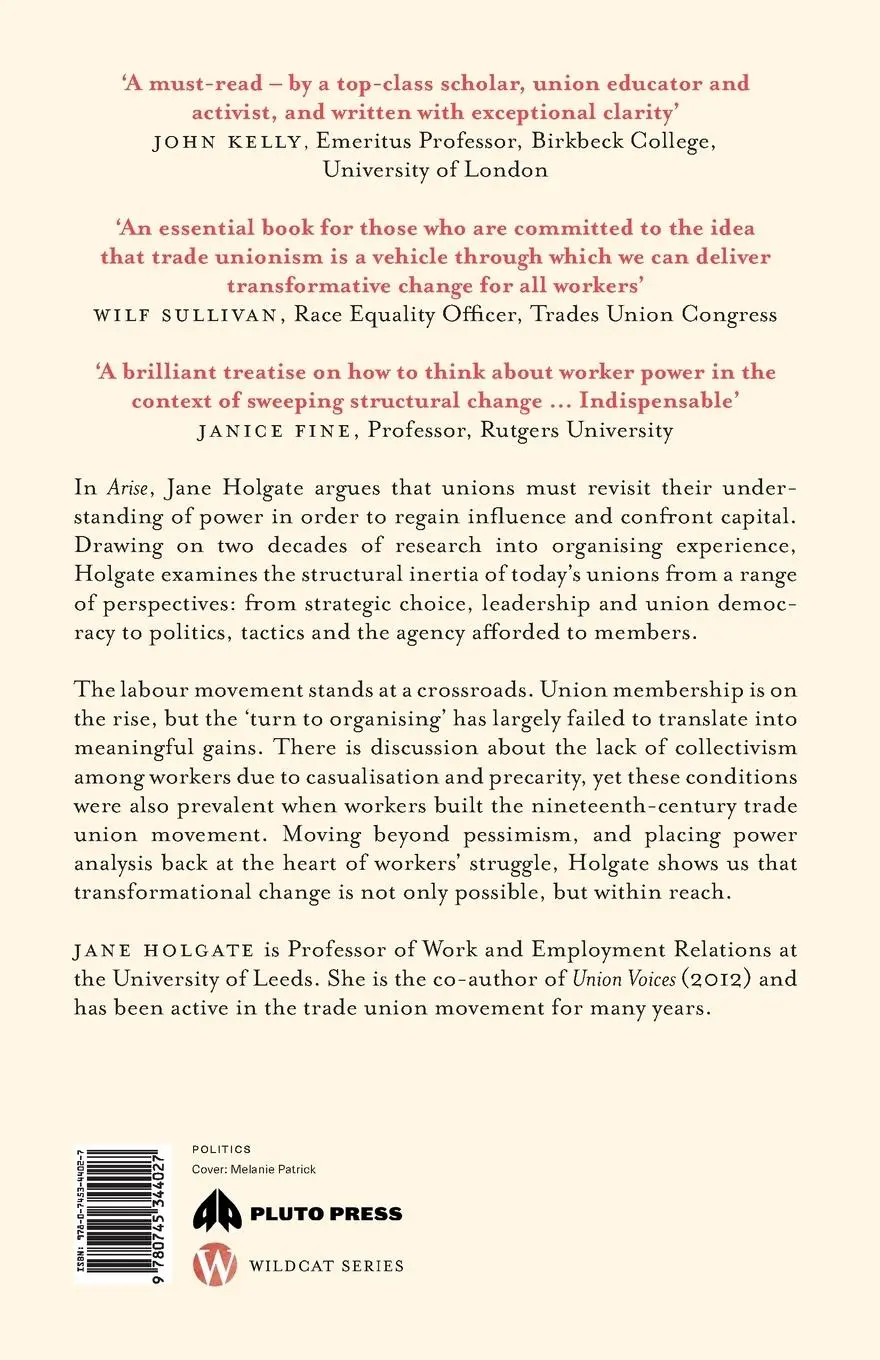 Rückseite: 9780745344027 | Arise | Power, Strategy and Union Resurgence | Jane Holgate | Buch
