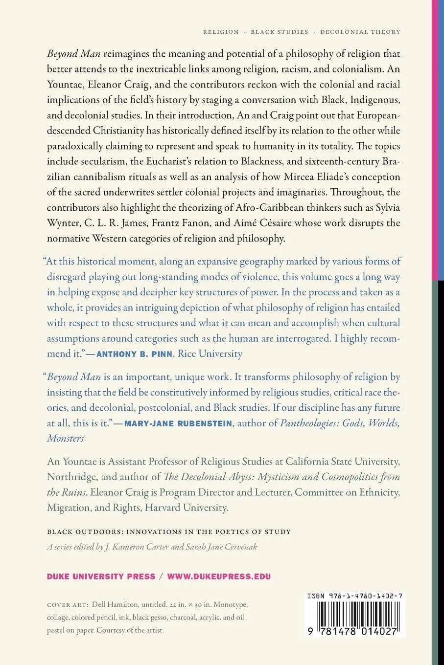 Rückseite: 9781478014027 | Beyond Man | Race, Coloniality, and Philosophy of Religion | Buch