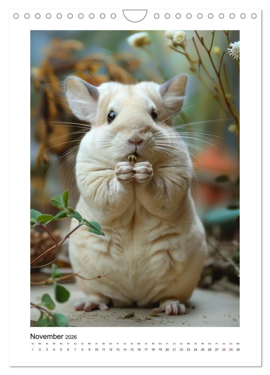 Bild: 9783457264027 | Knuddlige Chinchillas (Wandkalender 2026 DIN A4 hoch), CALVENDO...