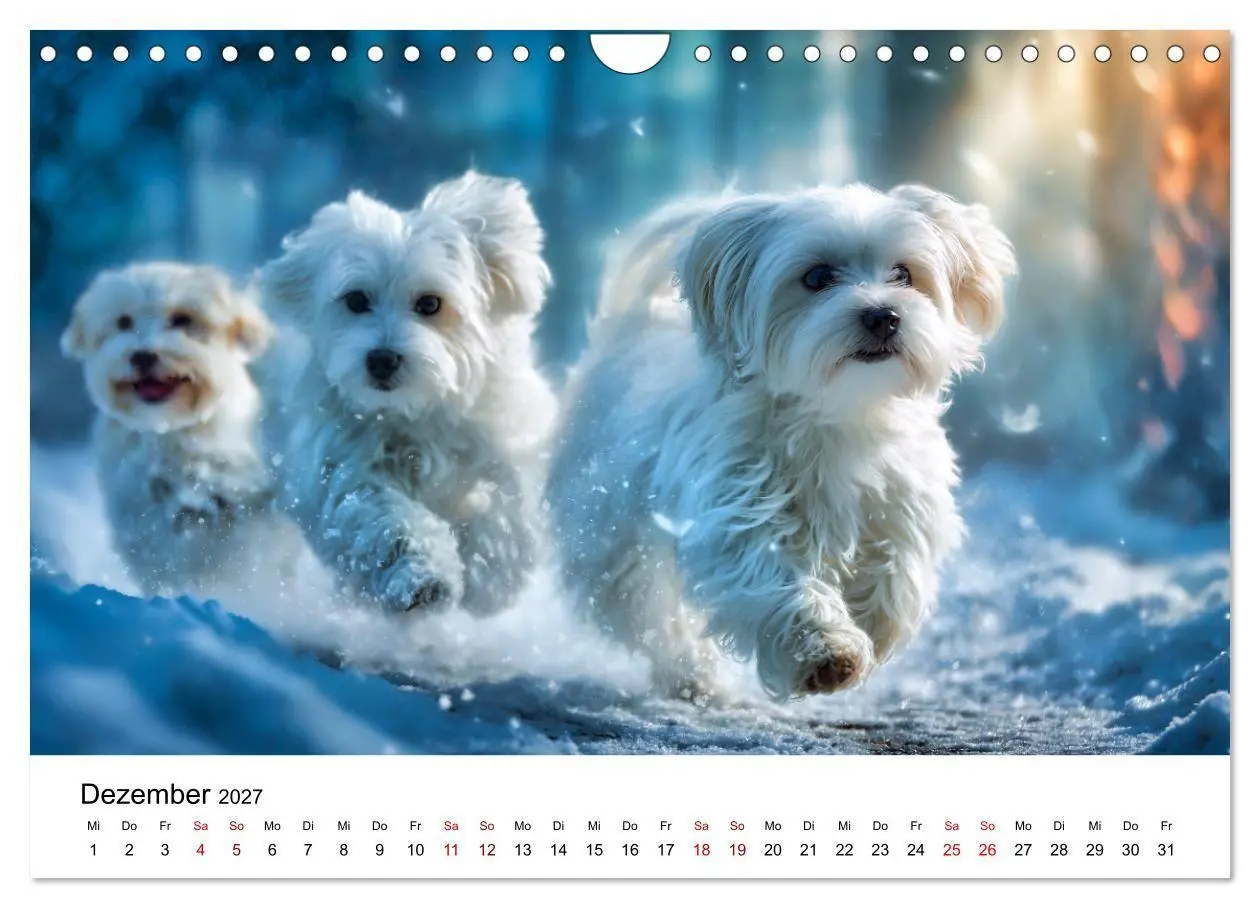 Bild: 9783516804027 | Kleine weiße Wunder - ein Jahr mit Maltesern (Wandkalender 2027 DIN...