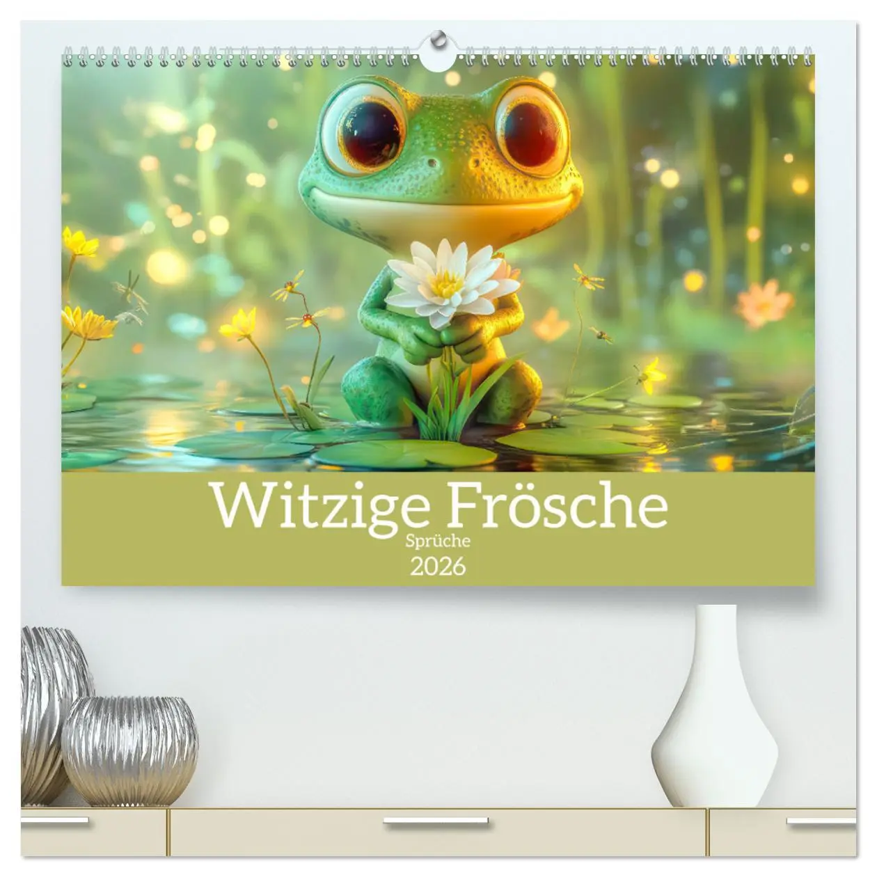 Cover: 9783457254127 | Witzige Frösche - Sprüche (hochwertiger Premium Wandkalender 2026...