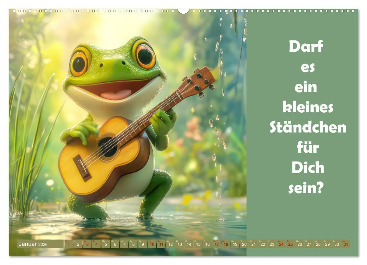 Bild: 9783457254127 | Witzige Frösche - Sprüche (hochwertiger Premium Wandkalender 2026...
