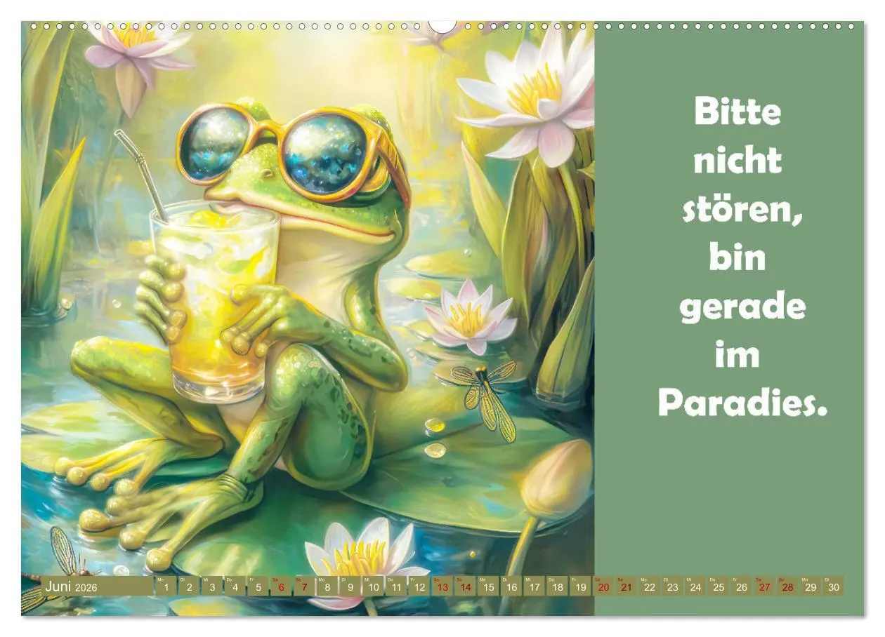 Bild: 9783457254127 | Witzige Frösche - Sprüche (hochwertiger Premium Wandkalender 2026...