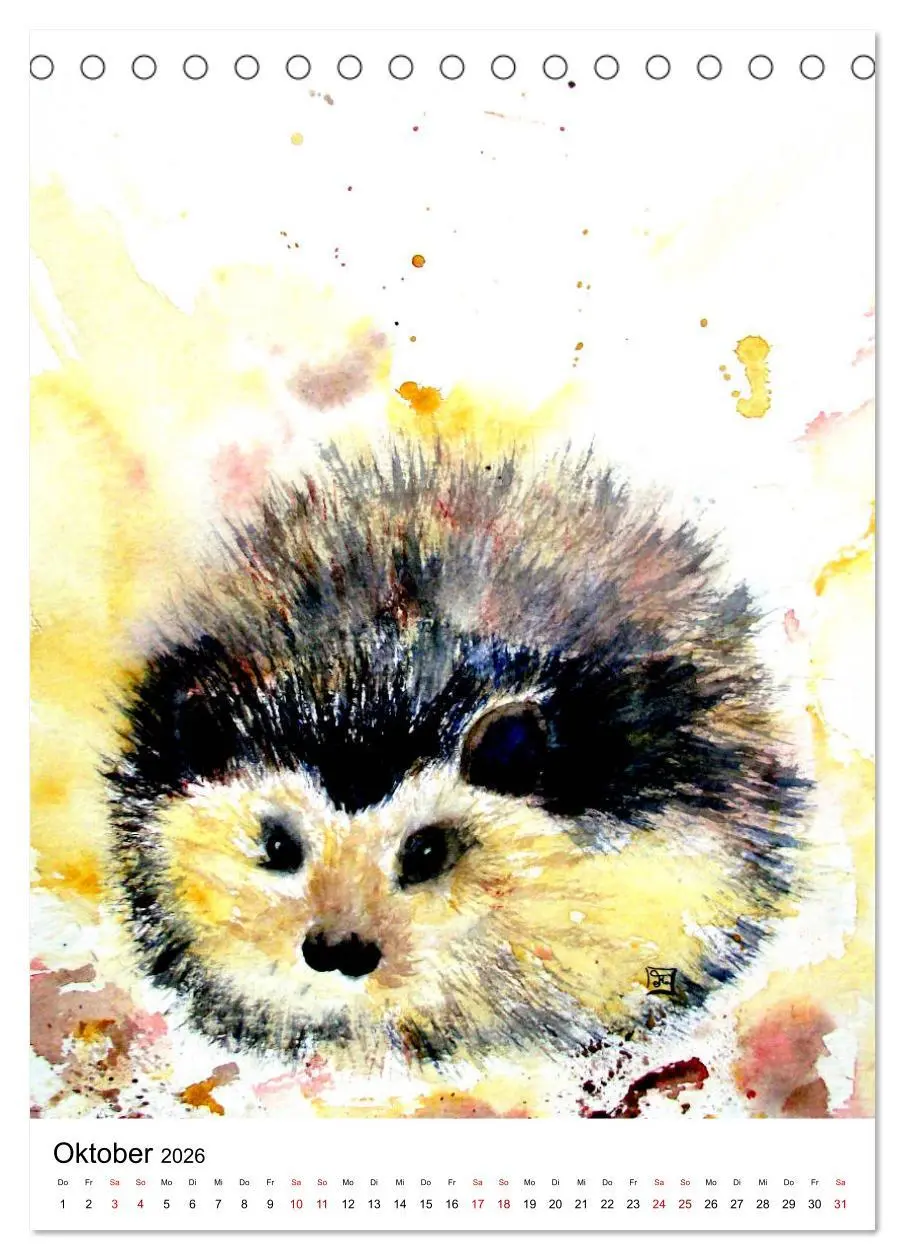 Bild: 9783516414127 | Tiere in Aquarell 2026 - von Ruth Trinczek (Tischkalender 2026 DIN...