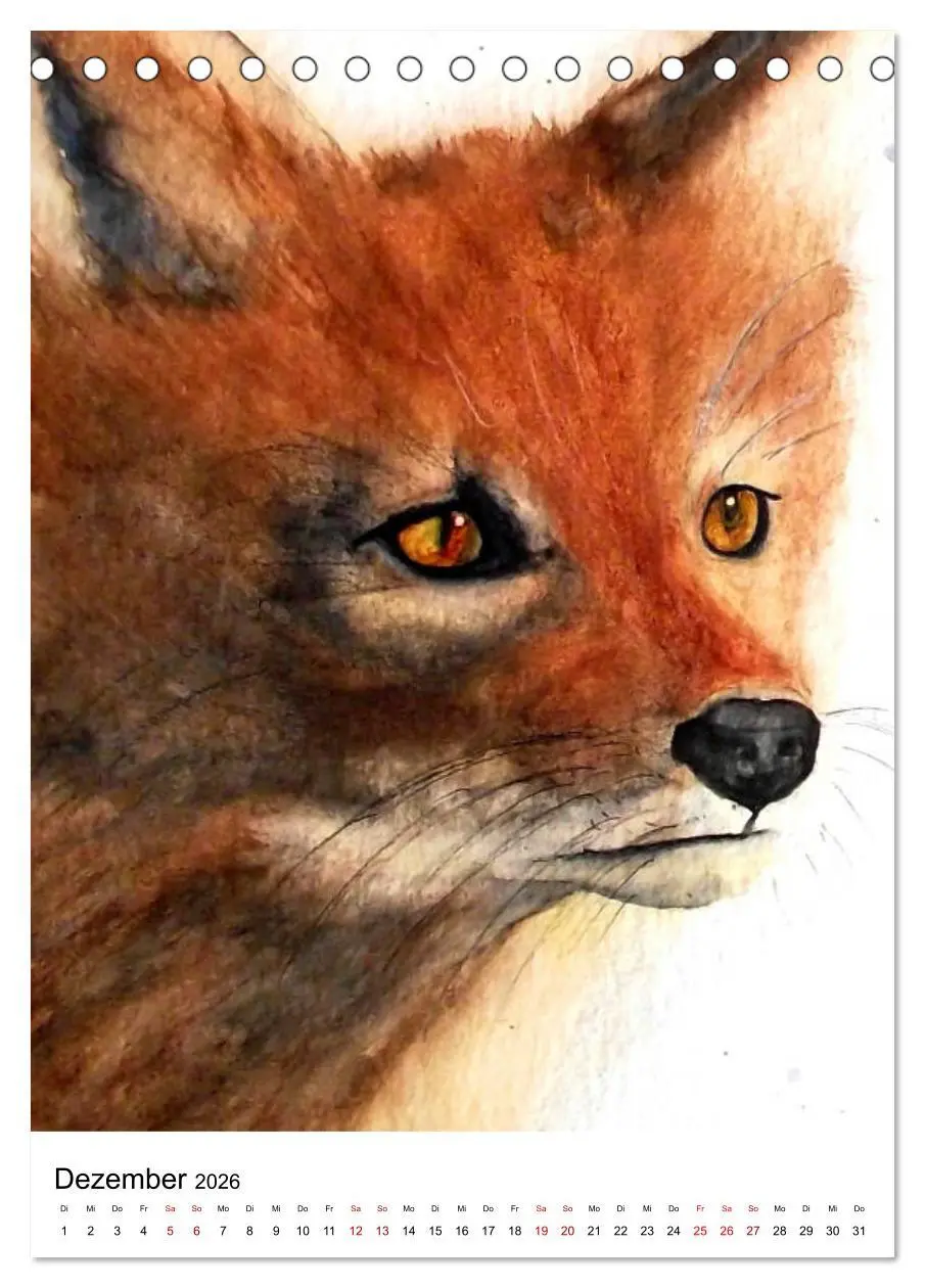 Bild: 9783516414127 | Tiere in Aquarell 2026 - von Ruth Trinczek (Tischkalender 2026 DIN...