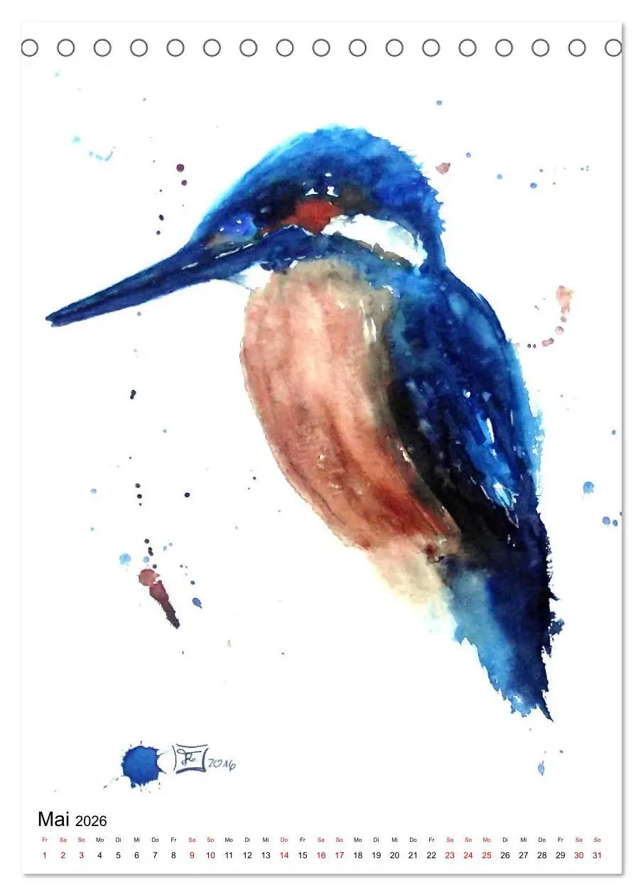 Bild: 9783516414127 | Tiere in Aquarell 2026 - von Ruth Trinczek (Tischkalender 2026 DIN...