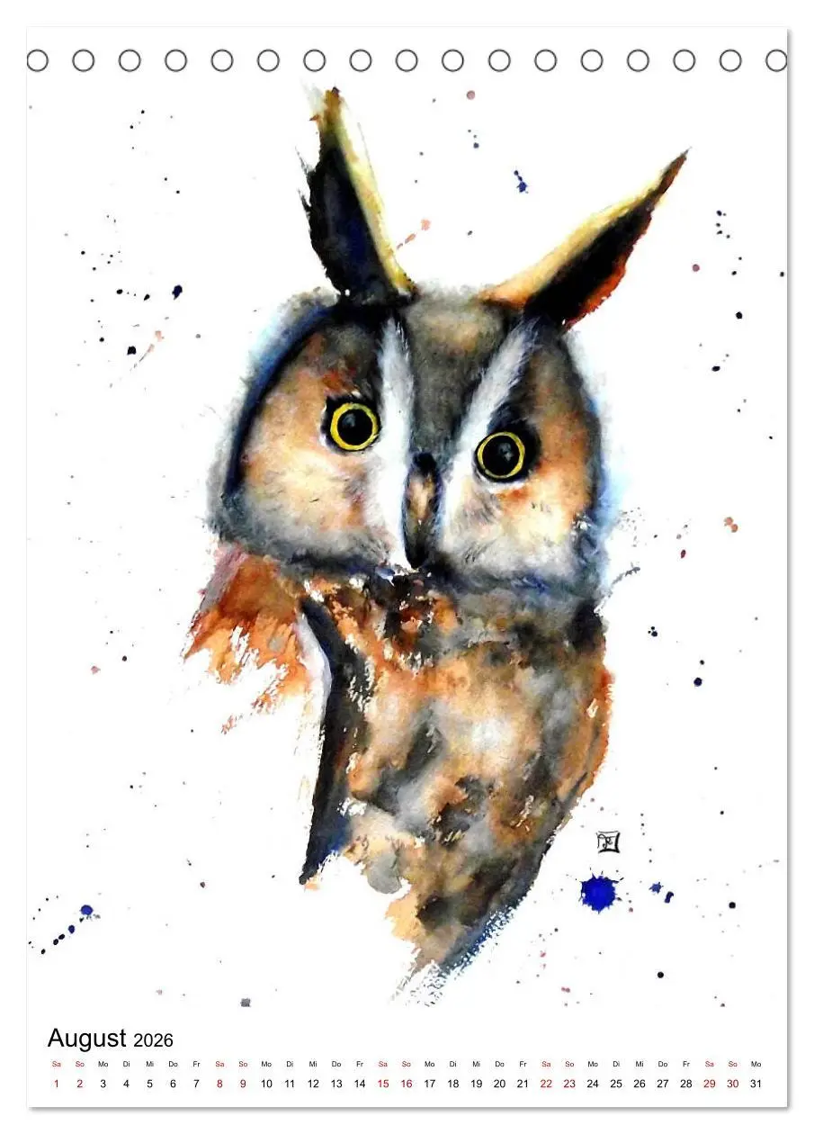Bild: 9783516414127 | Tiere in Aquarell 2026 - von Ruth Trinczek (Tischkalender 2026 DIN...