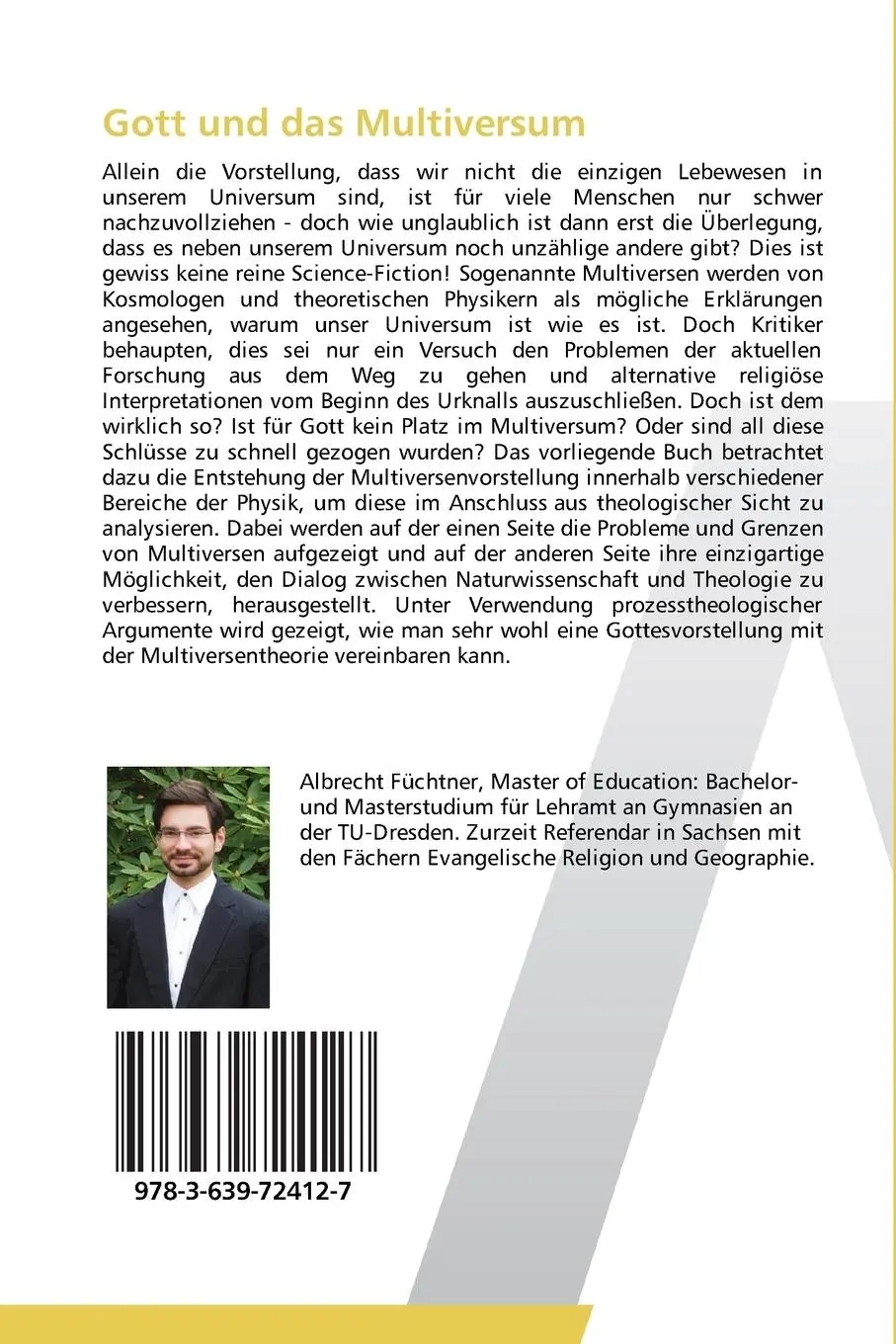 Rückseite: 9783639724127 | Gott und das Multiversum | Albrecht Füchtner | Taschenbuch | Paperback