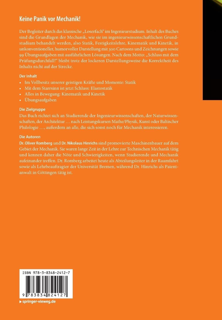 Rückseite: 9783834824127 | Keine Panik vor Mechanik! | Oliver Romberg (u. a.) | Taschenbuch | X