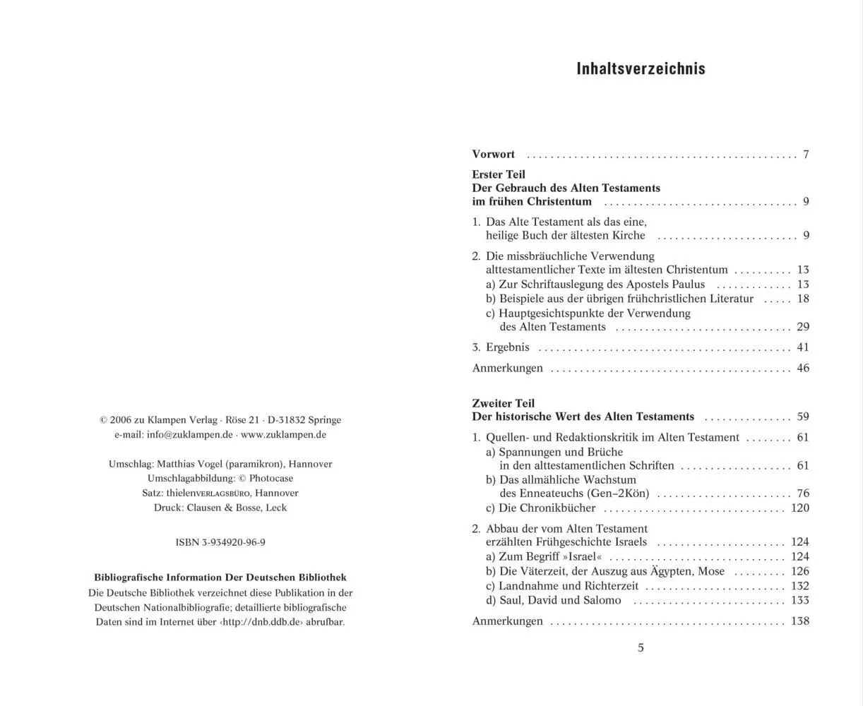 Bild: 9783866744127 | Altes Testament und christliche Kirche | Versuch der Aufklärung | Buch