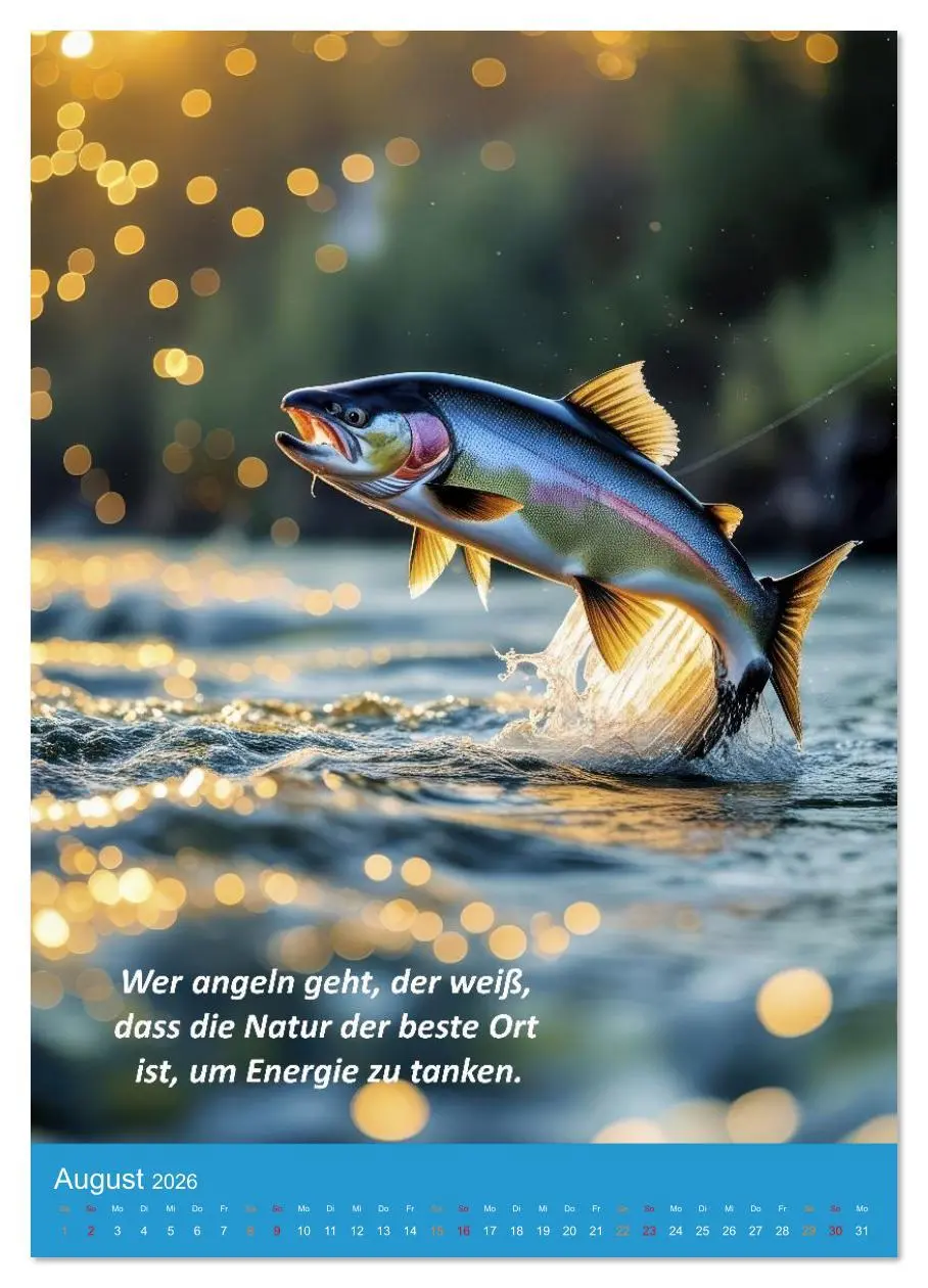Bild: 9783516644227 | Fliegenfischen am Fluss (Wandkalender 2026 DIN A2 hoch), CALVENDO...