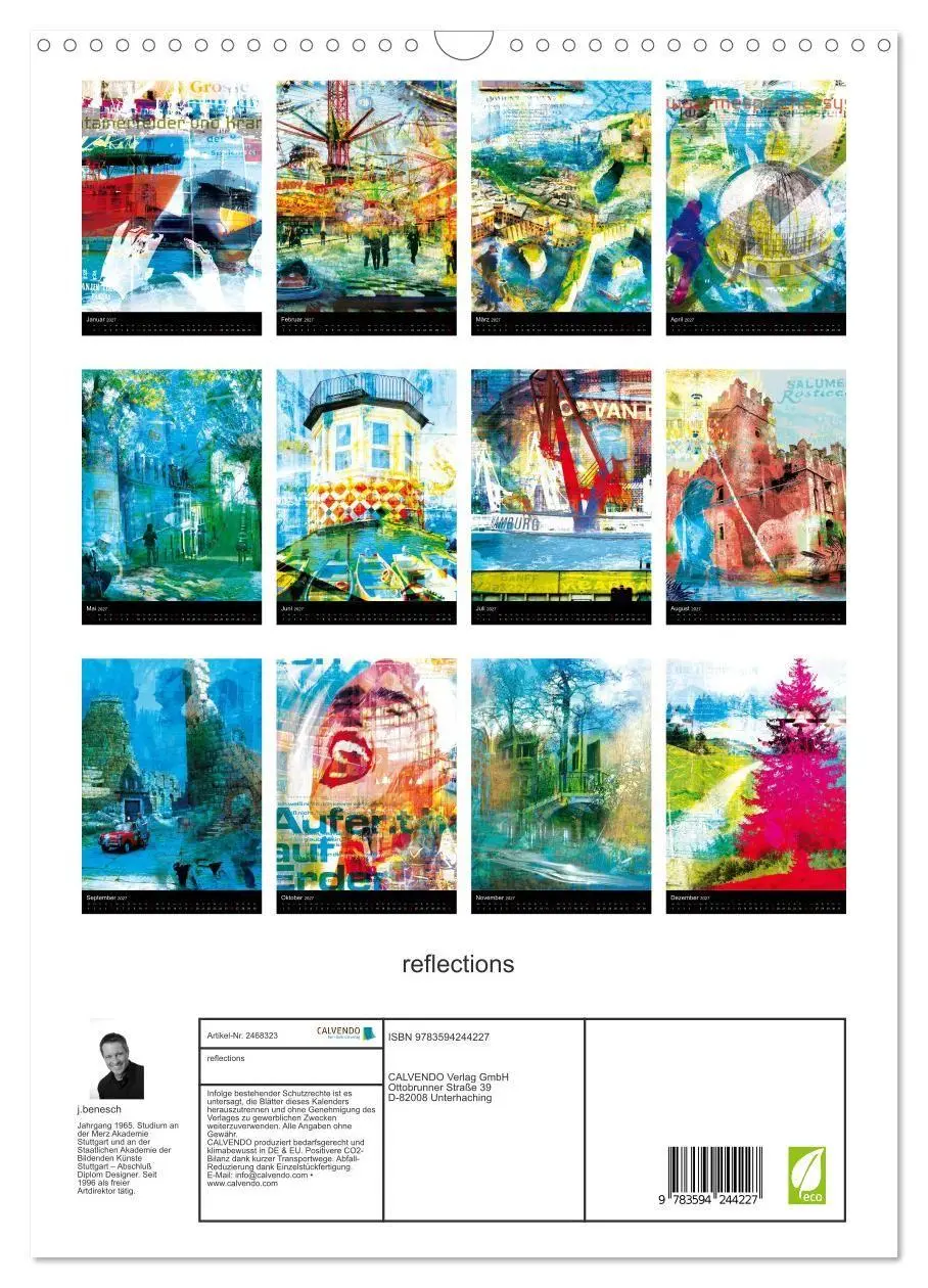 Bild: 9783594244227 | reflections (Wandkalender 2027 DIN A3 hoch), CALVENDO Monatskalender