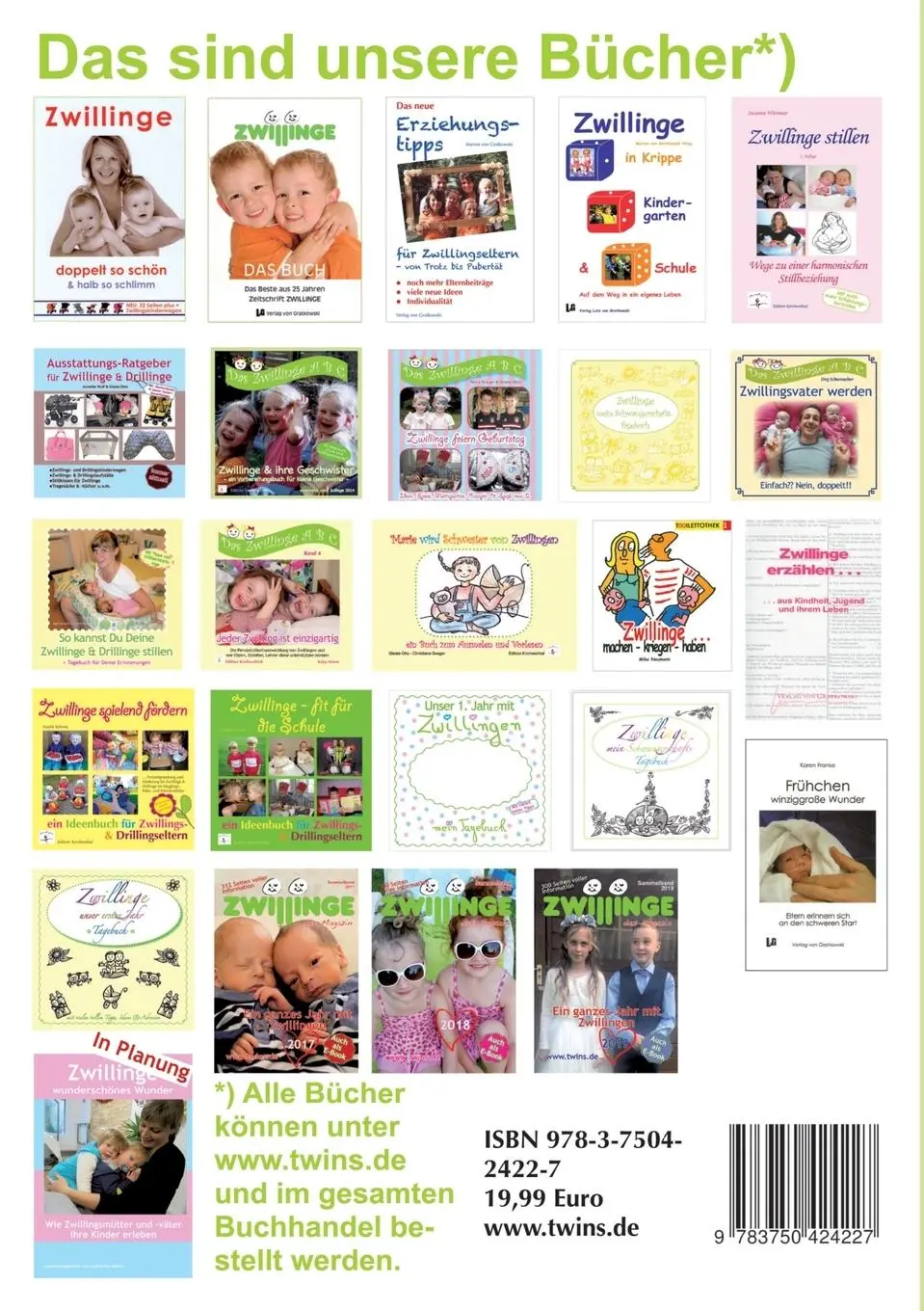 Rückseite: 9783750424227 | Zwillinge - das Magazin | Ein ganzes Jahr mit Zwillingen 2018 | Buch