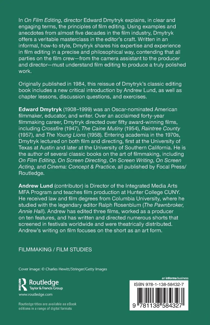 Rückseite: 9781138584327 | On Film Editing | An Introduction to the Art of Film Construction